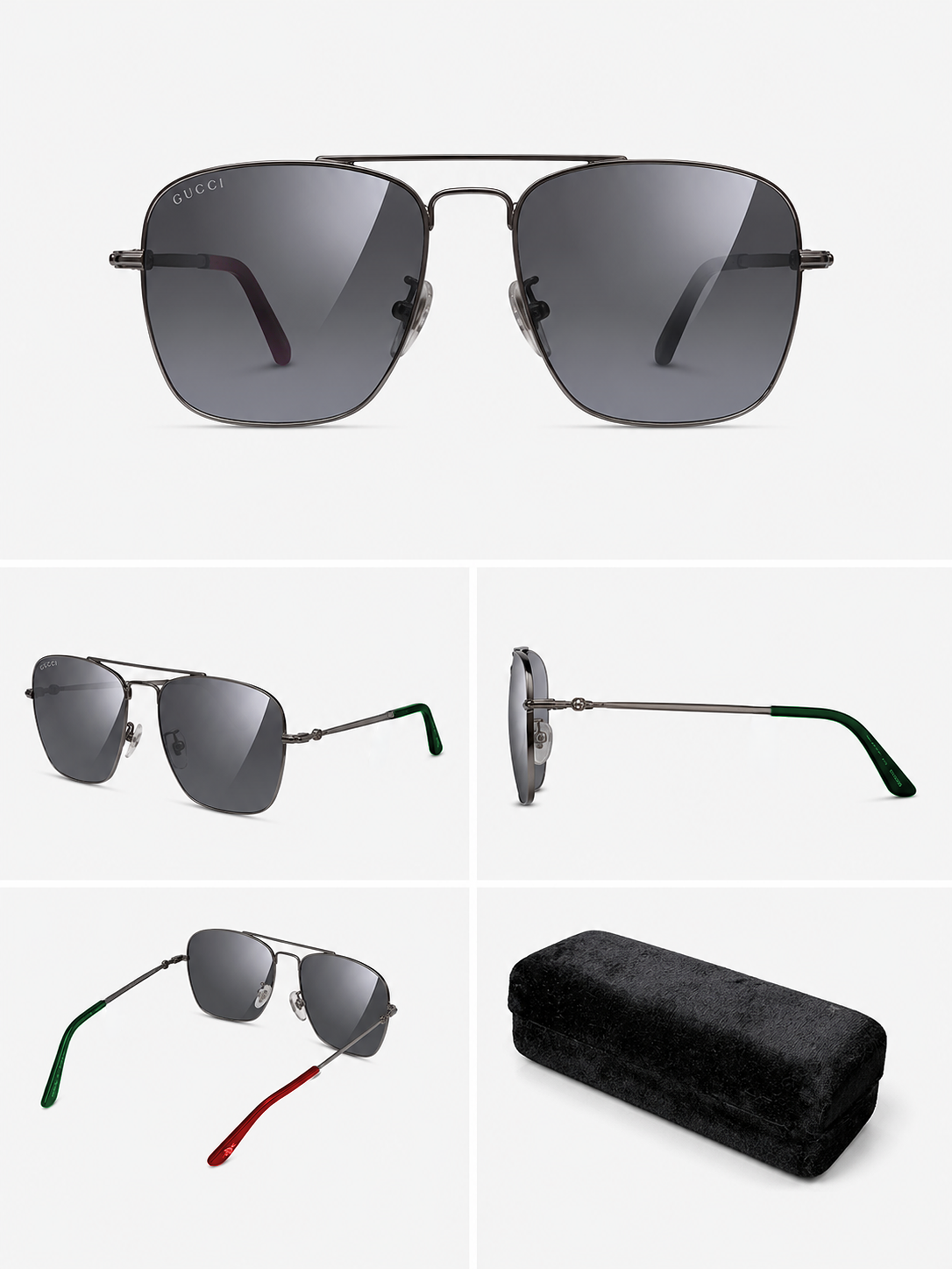 Gucci Red and Green Sunglasses