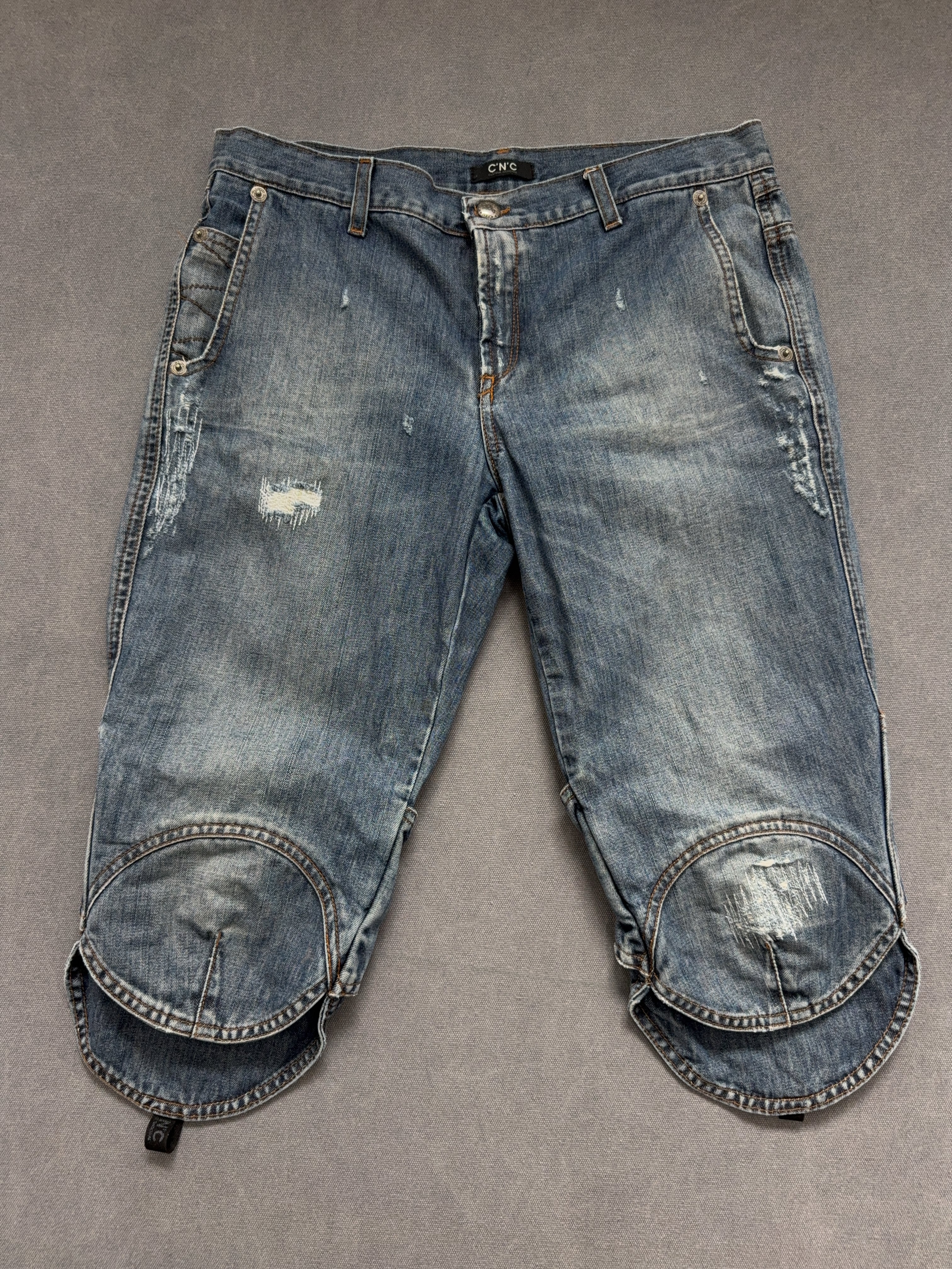 Vintage C'N'C Denim Capri unisex. Y2K Second Hand 2000s Fashion 