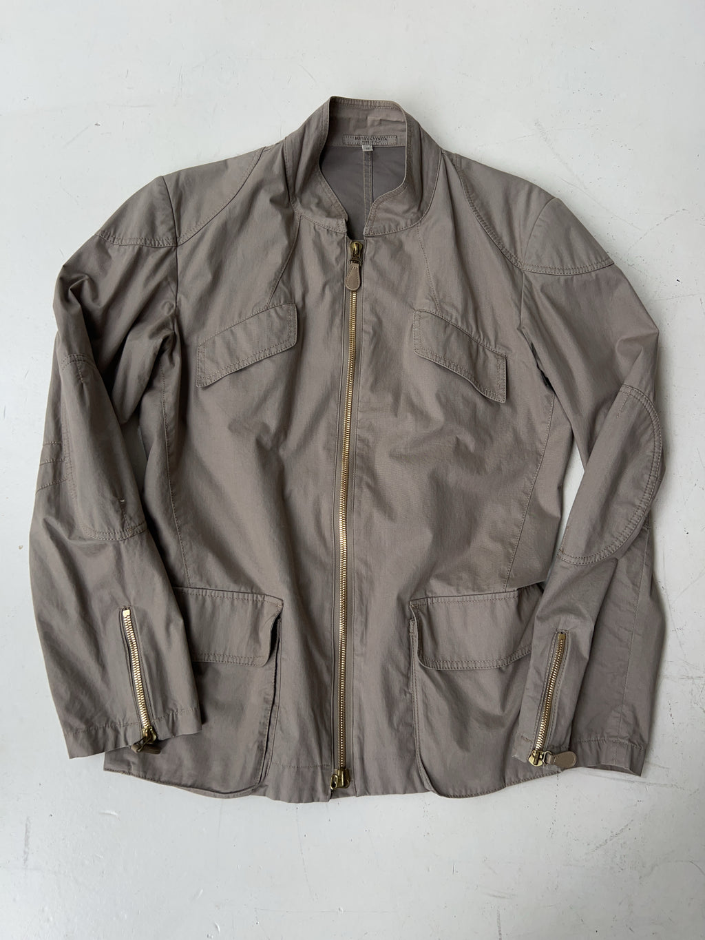 Vintage Bottega Veneta Taupe Mid Coat (L)