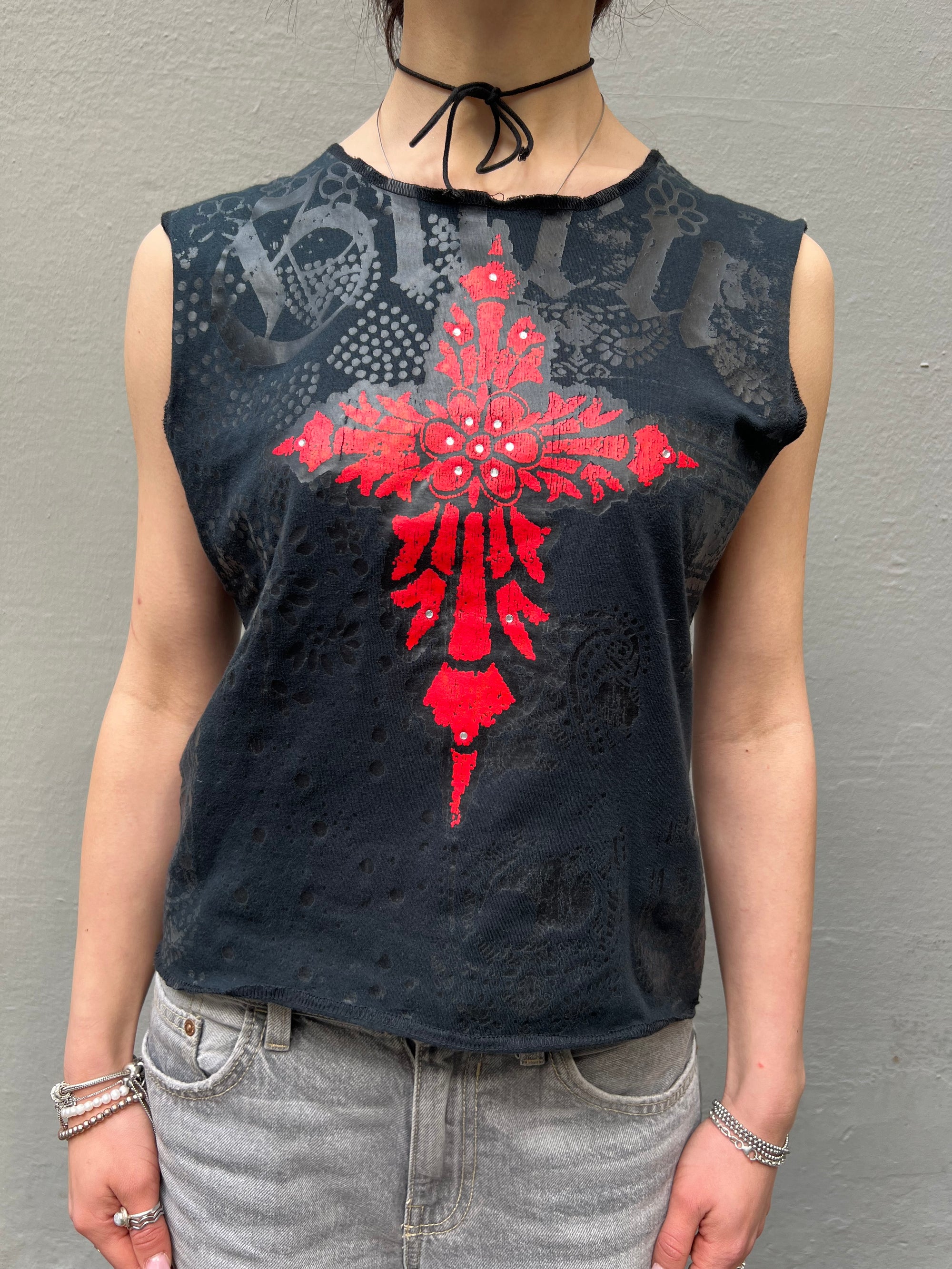 Vintage Black Guru Tank Top M