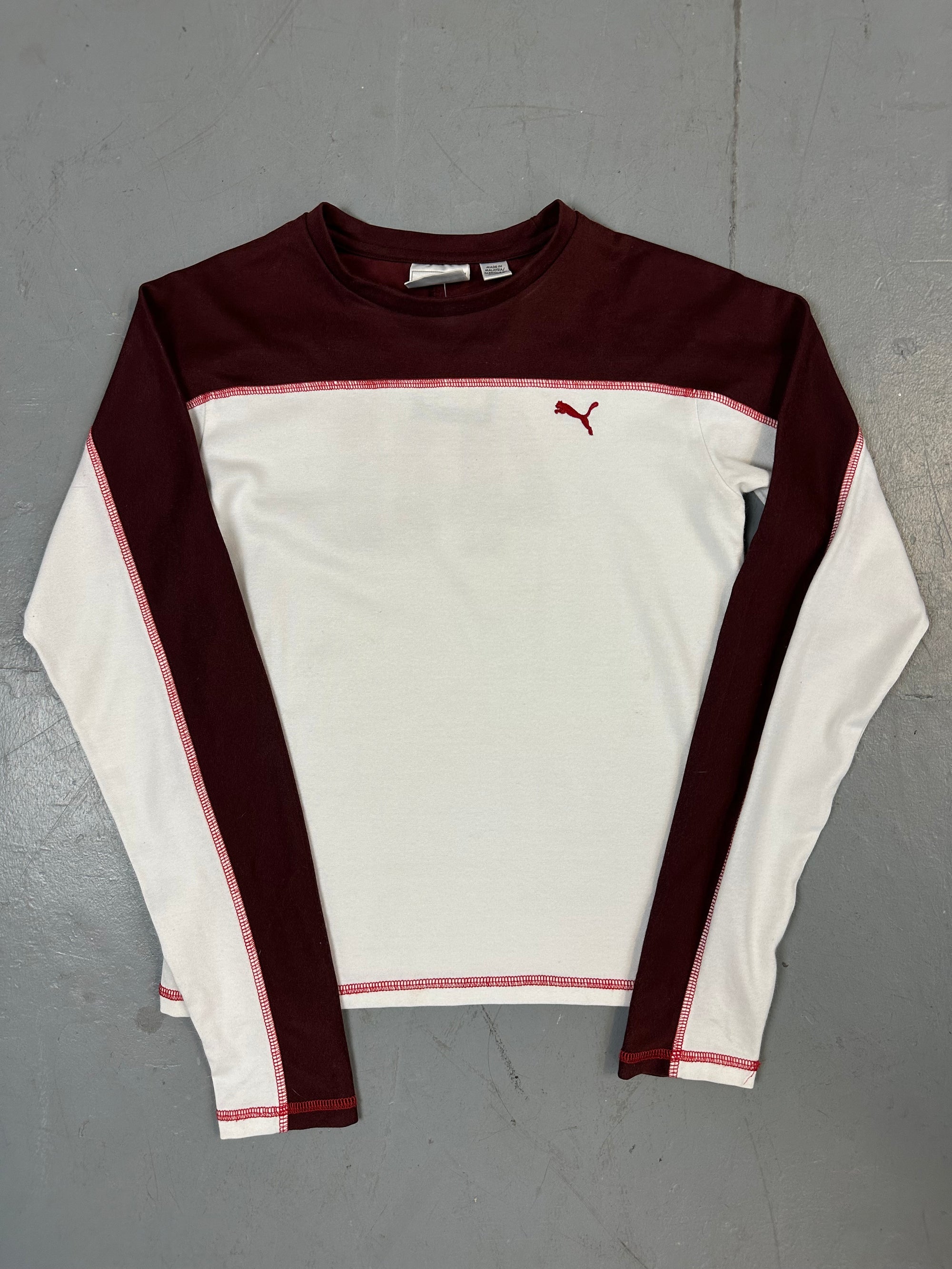Vintage Red/White Puma Longsleeve XS/S