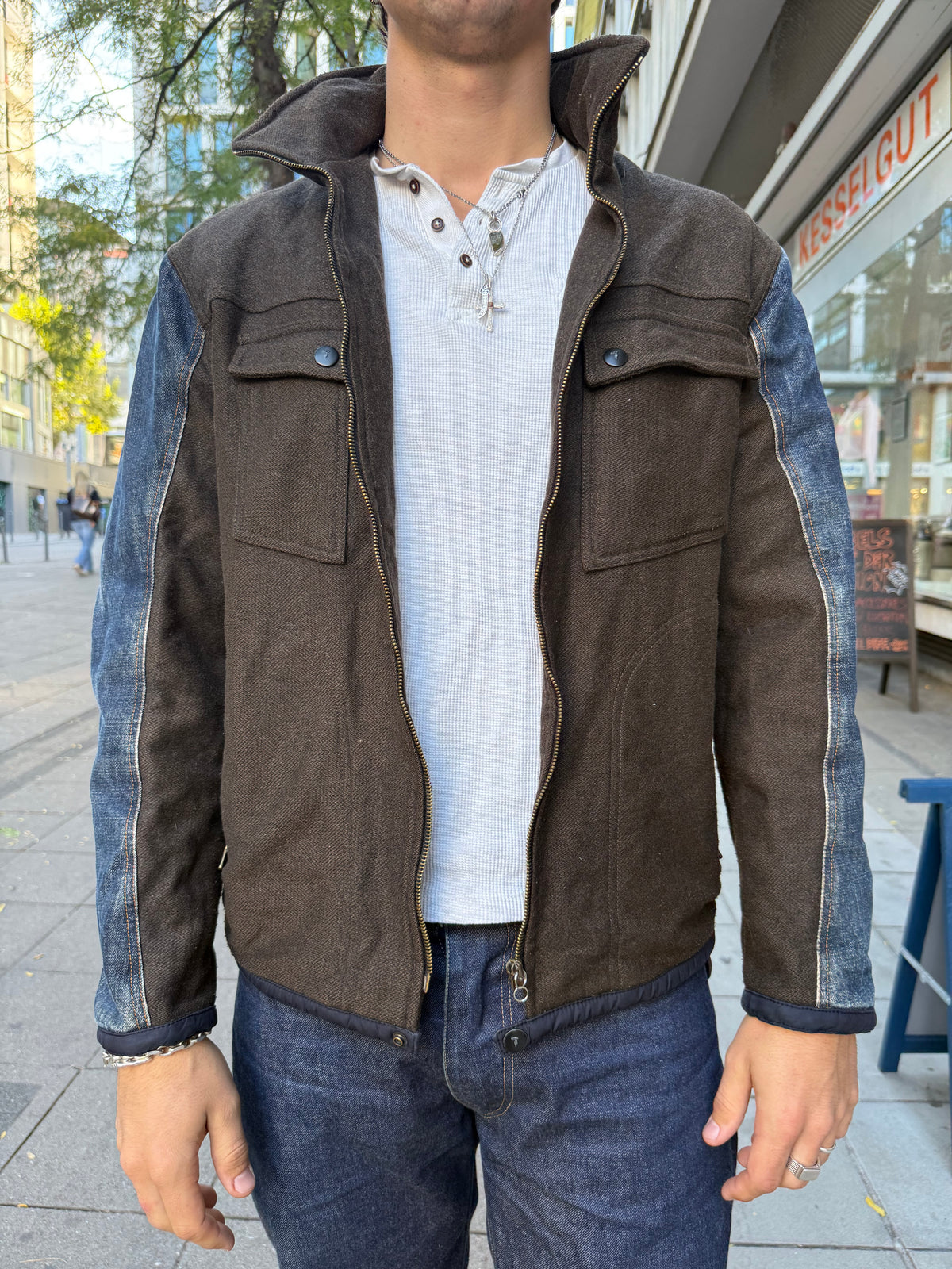 Vintage Trussardi Jeans Jeansjacke (L)