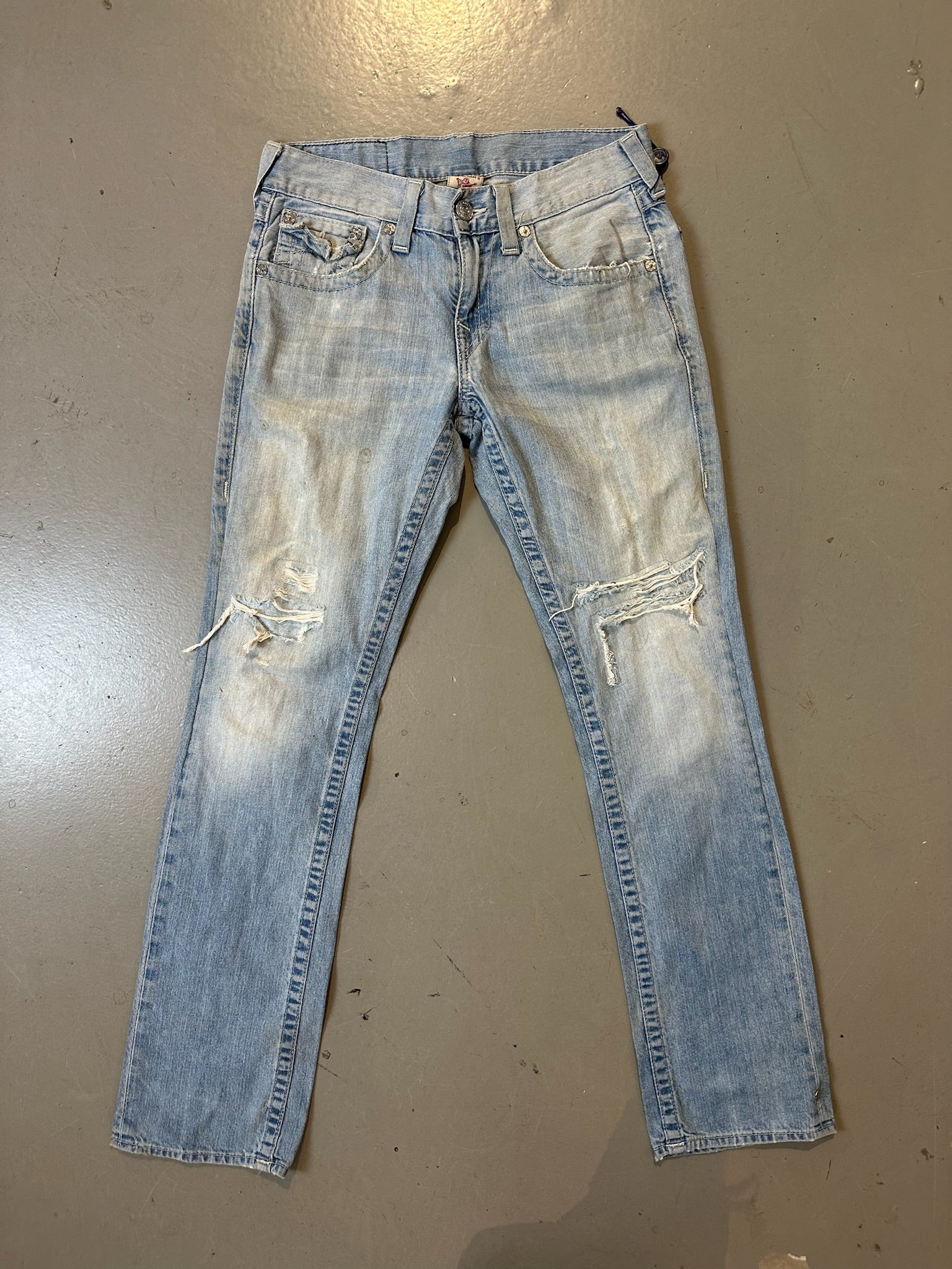 Vintage True Religion Light Blue Stitched Denim S/M