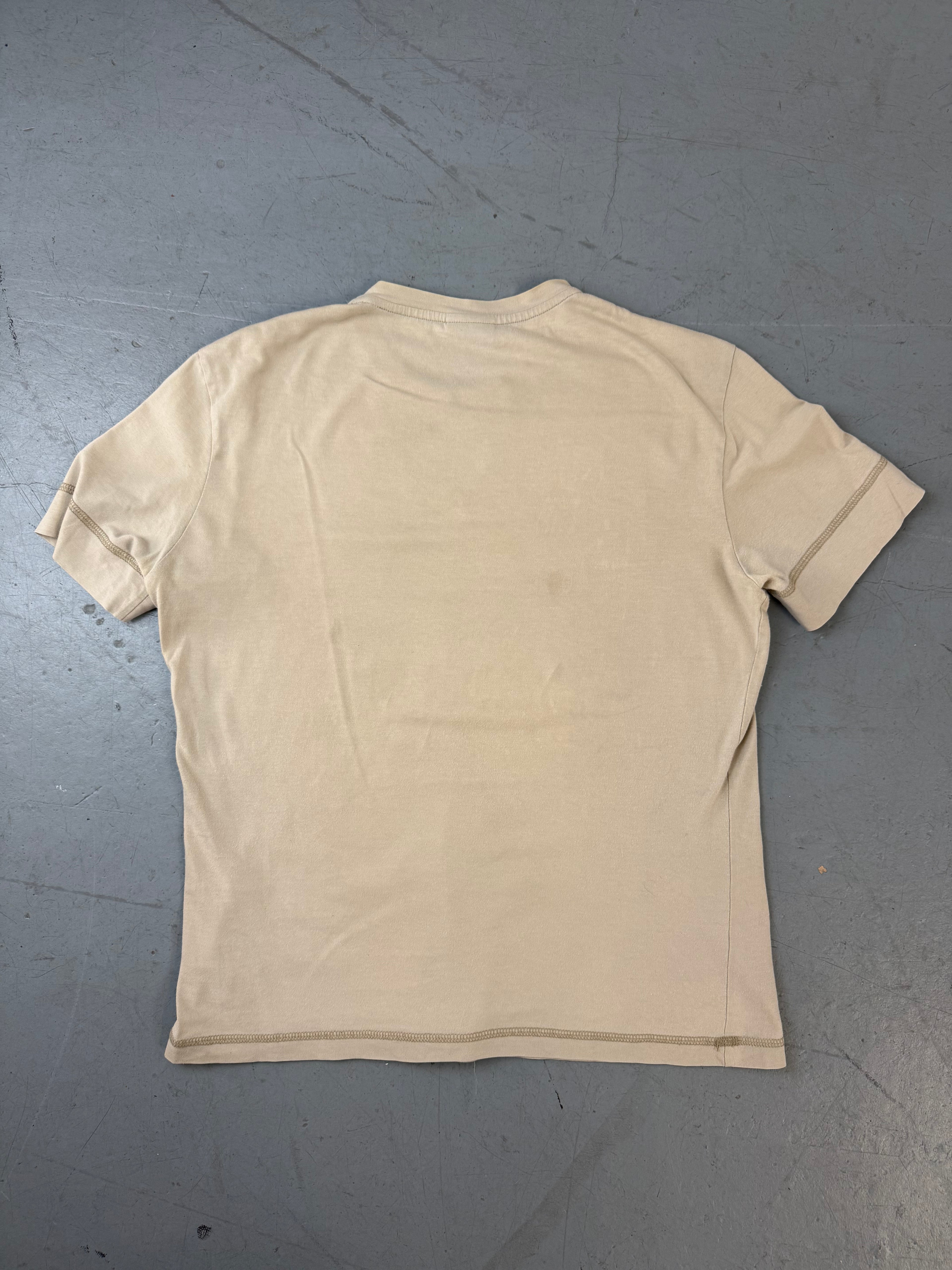 Vintage Just Cavalli Beige T-Shirt M/L. Y2K Second Hand 2000s Fashion