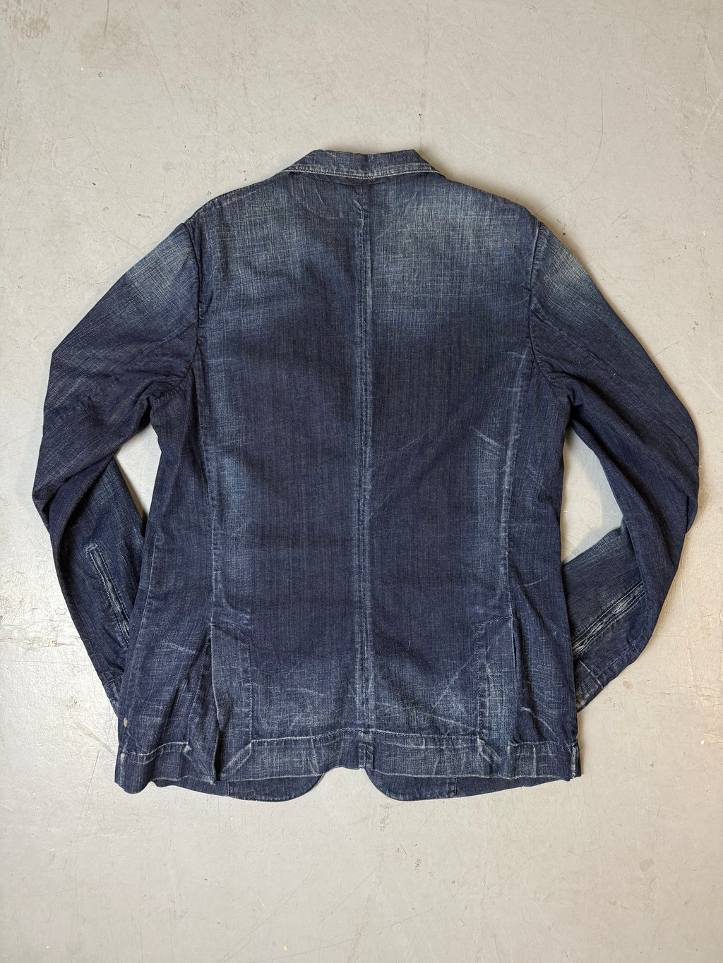 Produktbild von Vintage Diesel Dark Denim Coat von Hinten