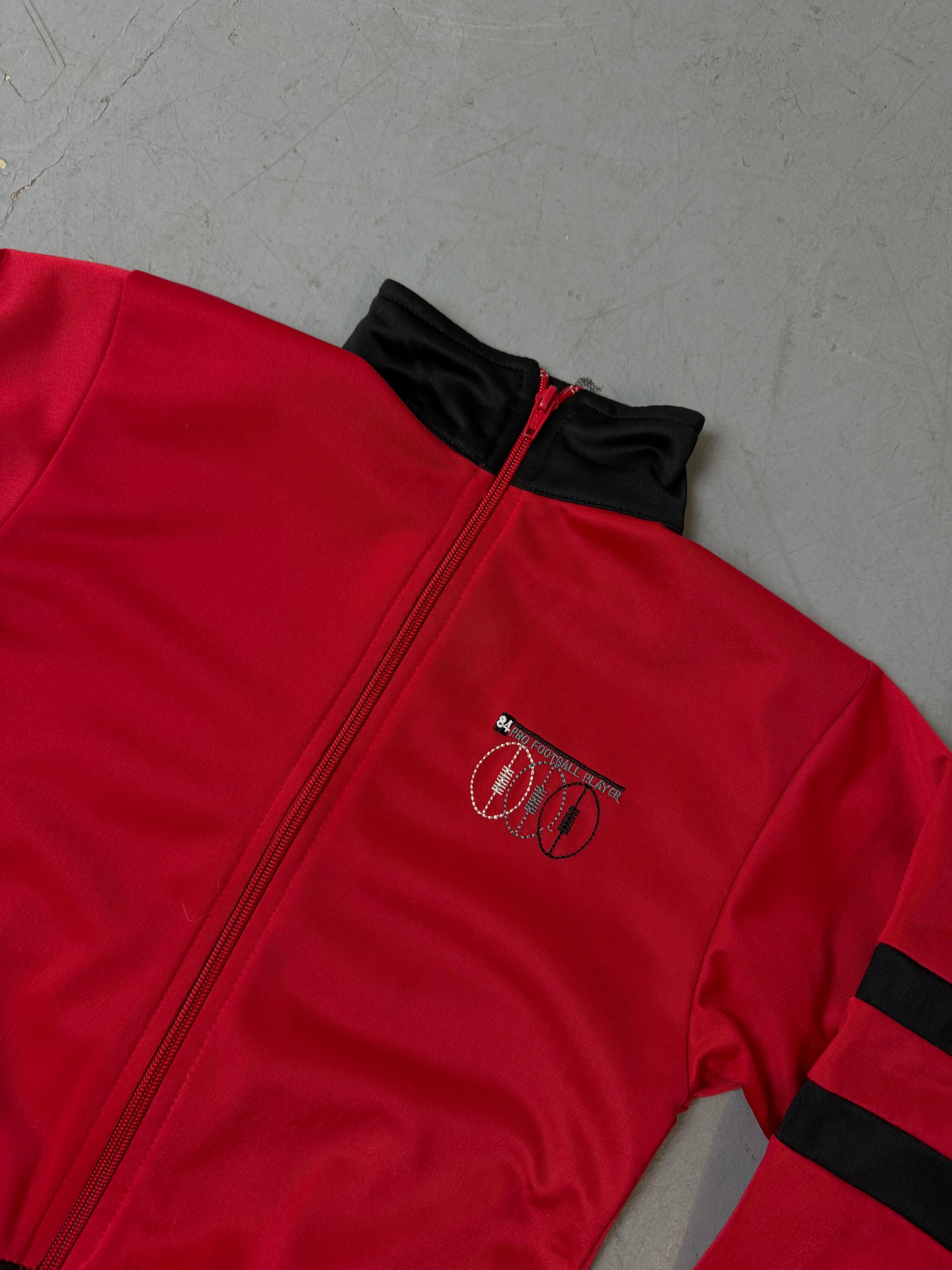 Vintage Kids Red Track Jacket Size 128