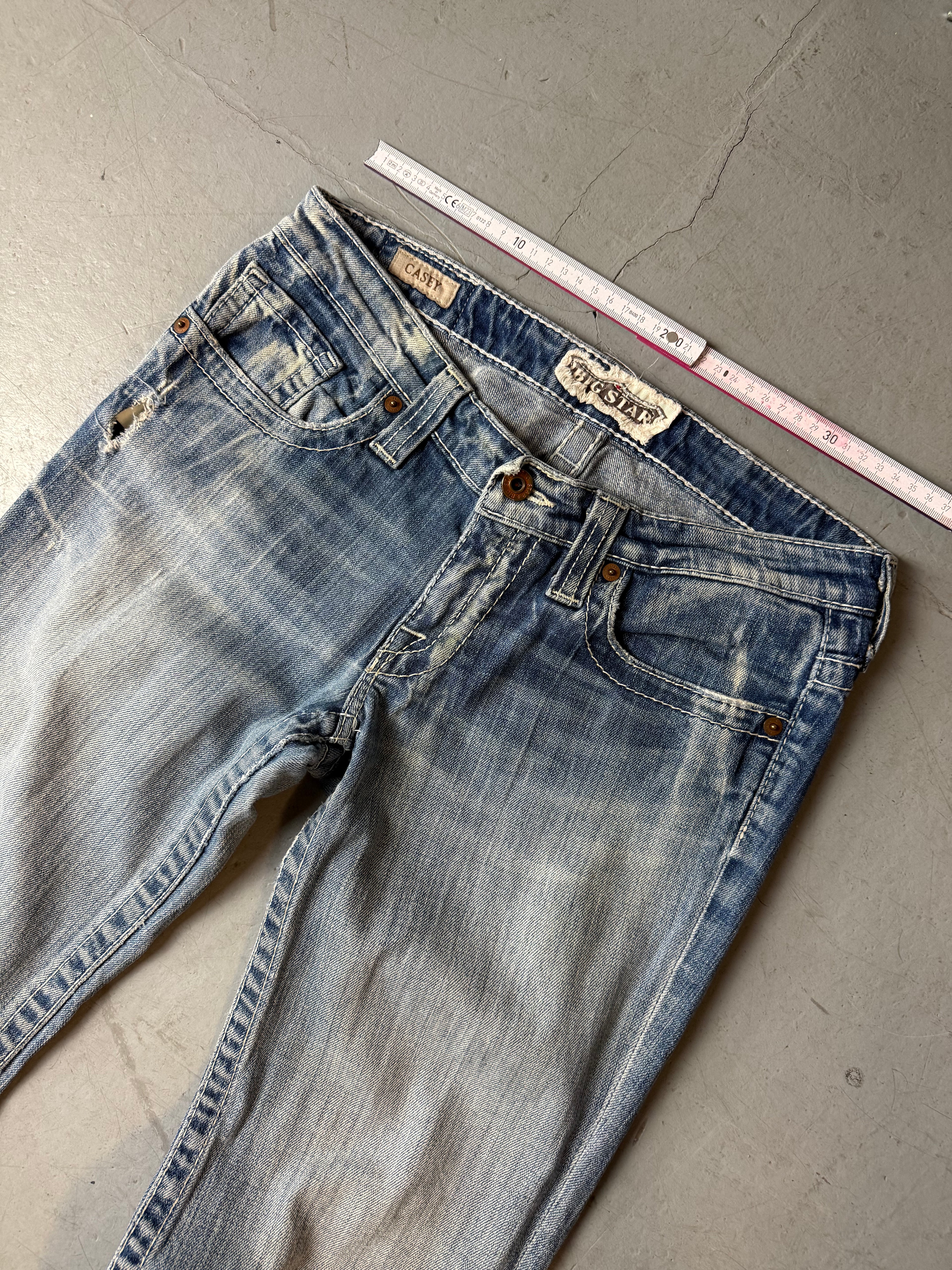 Vintage Big Star Casey Low Waist Bootcut Jeans für Damen. Y2K 2000s Fashion