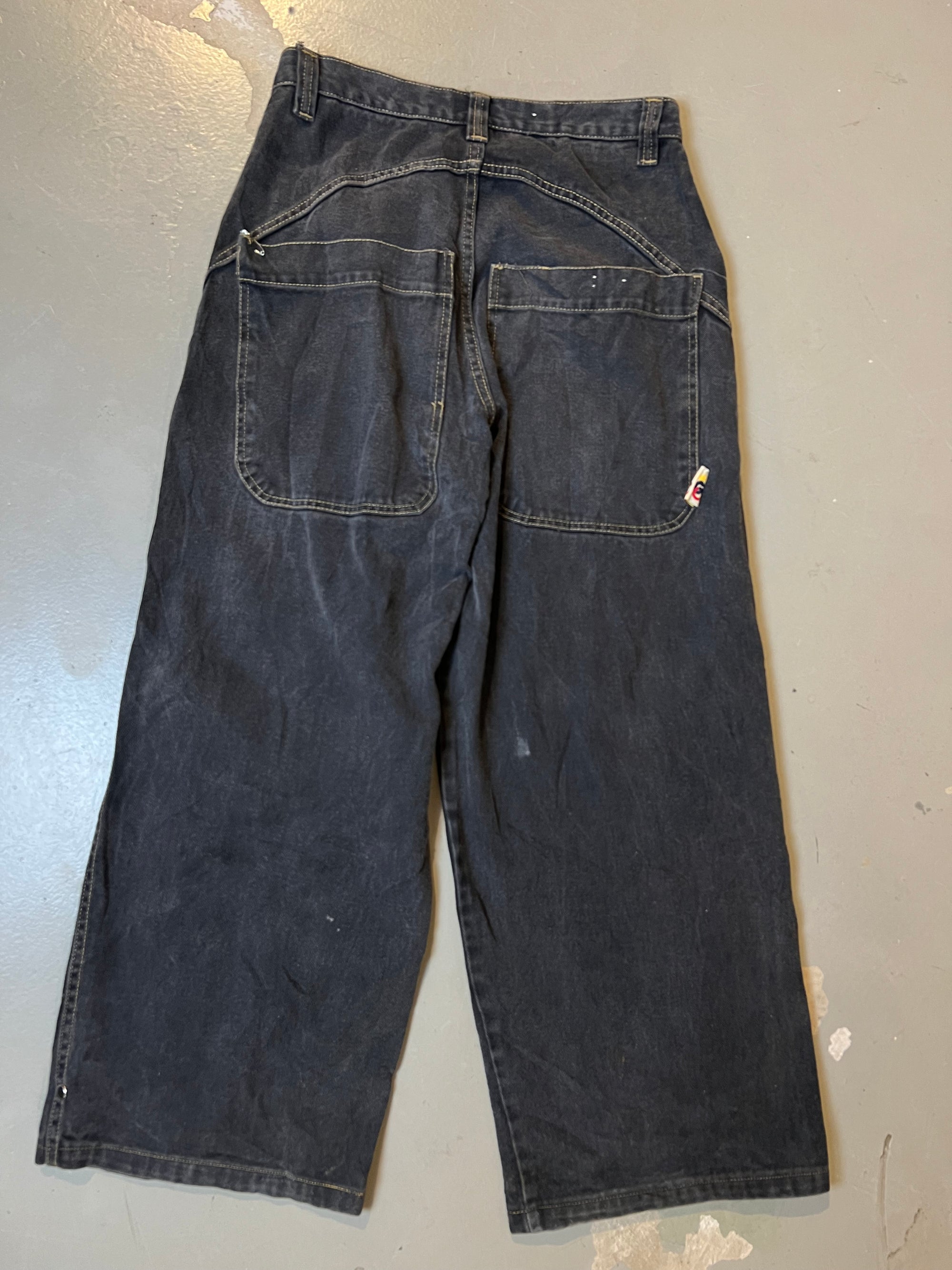 Vintage Dark Grey Baggy Denim Pants M