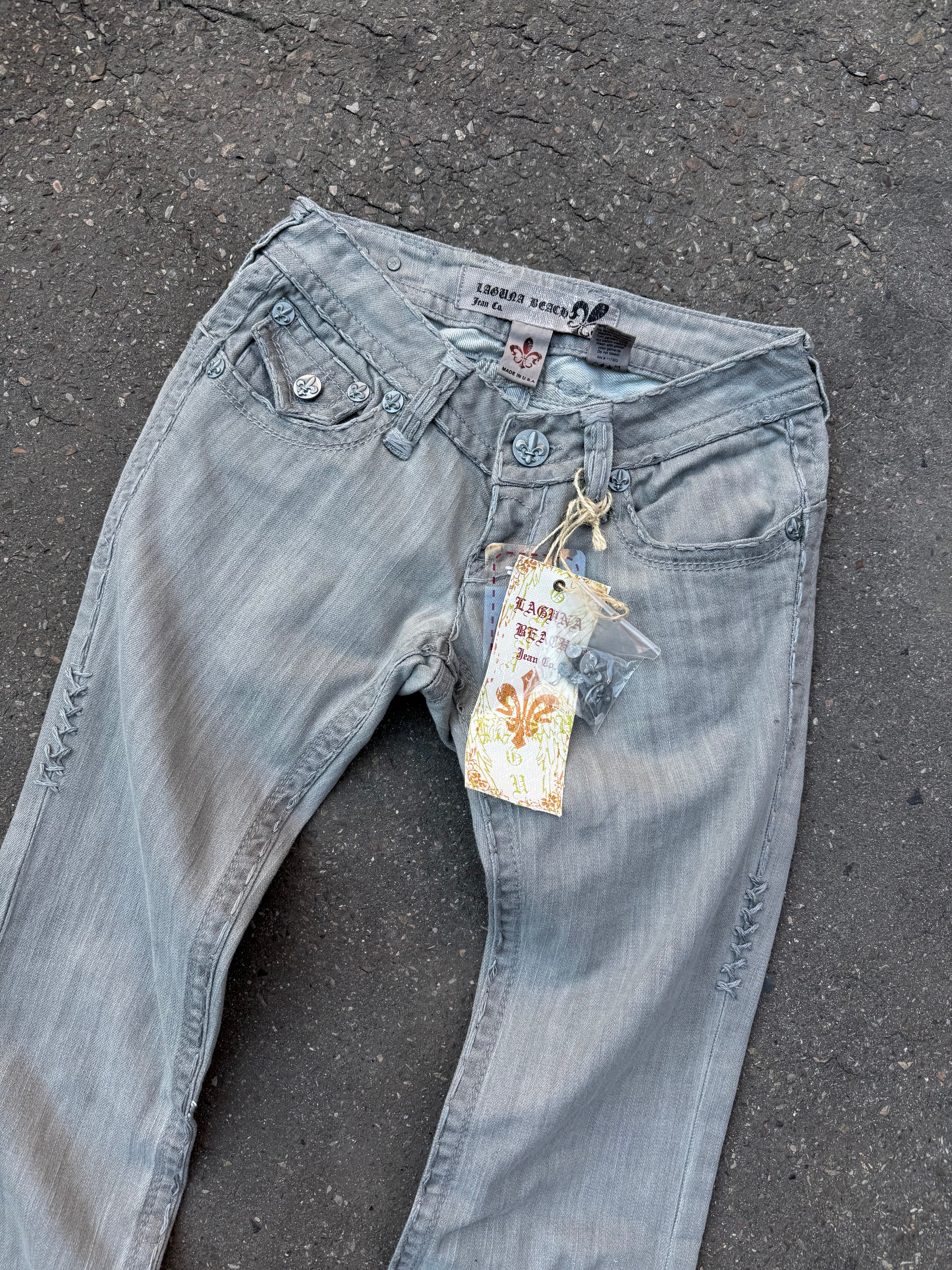 Y2K Laguna Beach „Redondo Beach“ Low Waist Denim für Damen. Y2K 2000s Fashion