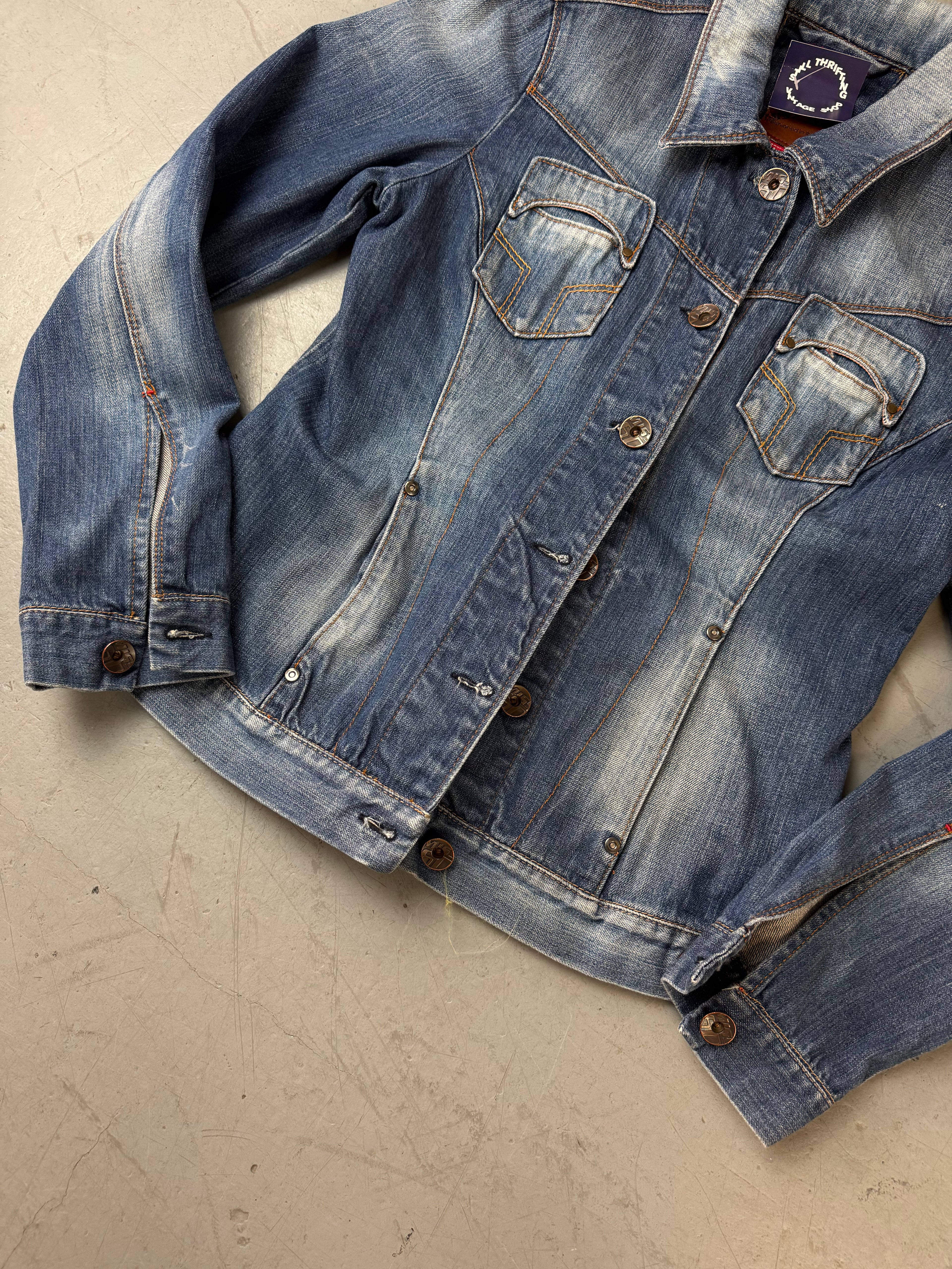 Vintage Miss Sixty Denim Jacket für Damen. Y2K Second Hand 2000s Fashion