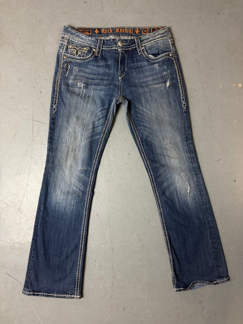 Produktbild von einer Vintage Rock Revival Bootcut Low Waist Denim von vorne