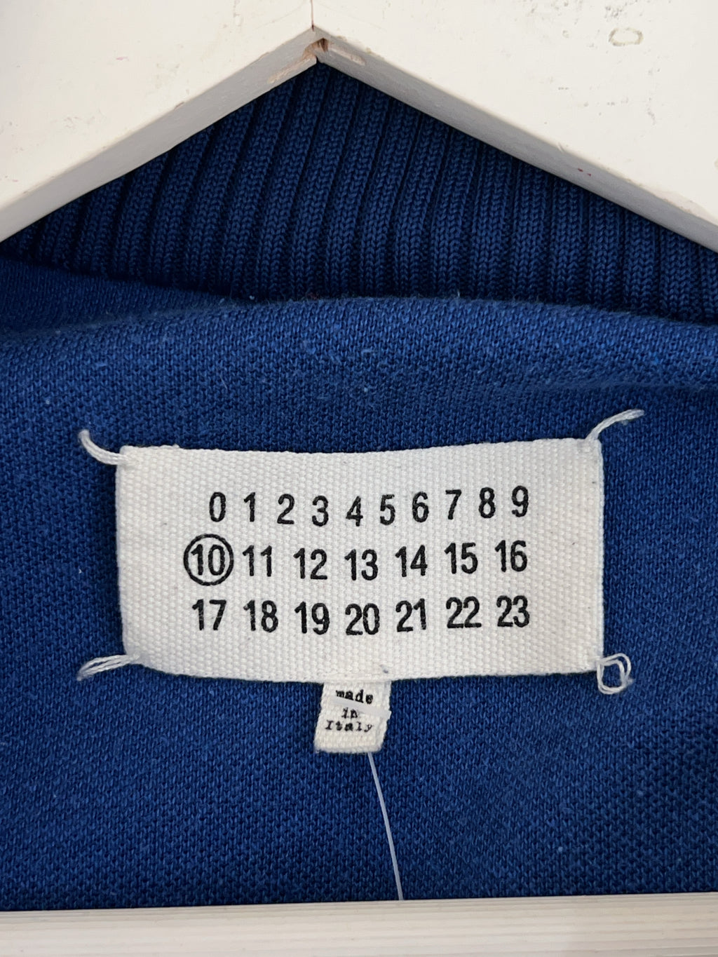 Maison Margiela Reconstructed Jersey Jacke (M) blaue zip Jacke von margiela still thrifting vintage shop 