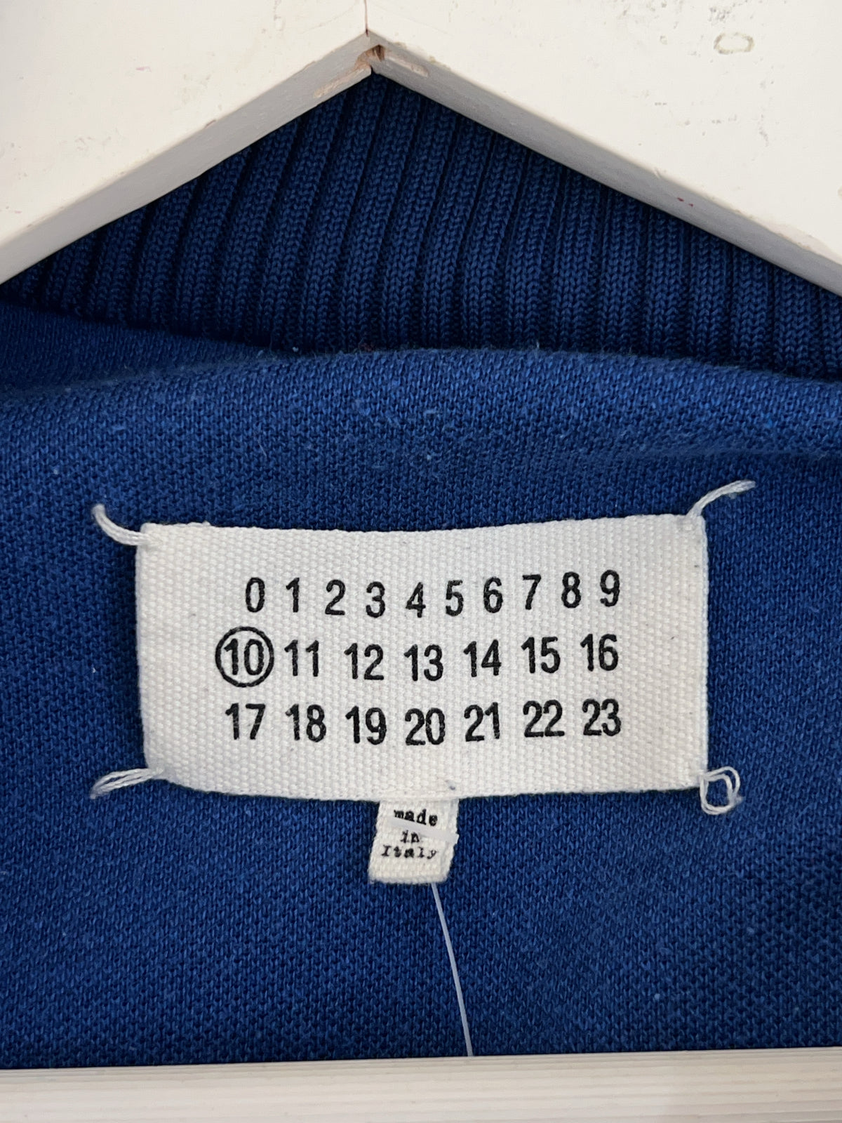 Maison Margiela Reconstructed Jersey Jacke (M) blaue zip Jacke von margiela still thrifting vintage shop 