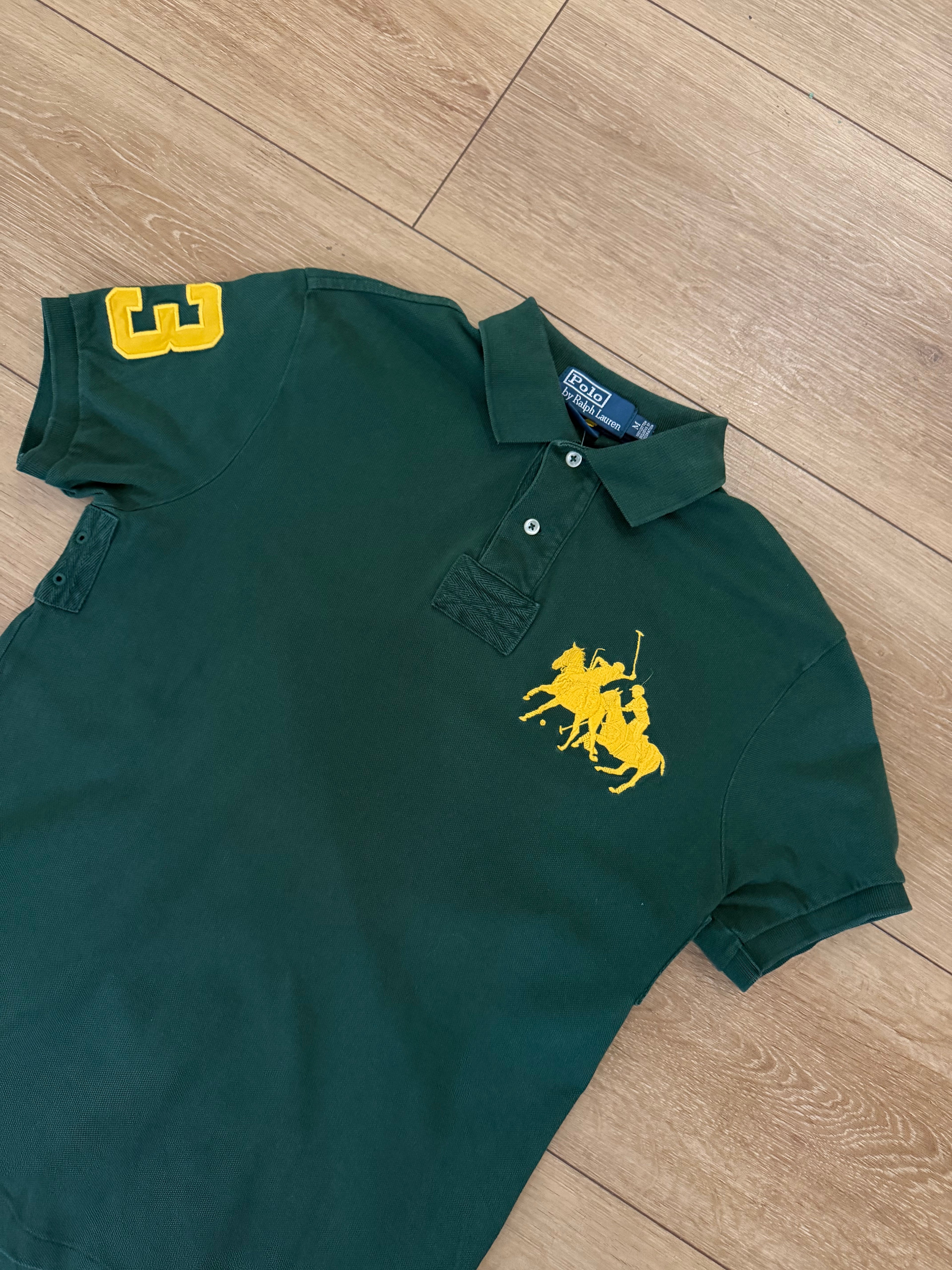 Detailbild Vintage Polo Ralph Lauren Dark Green Polo Shirt von vorne