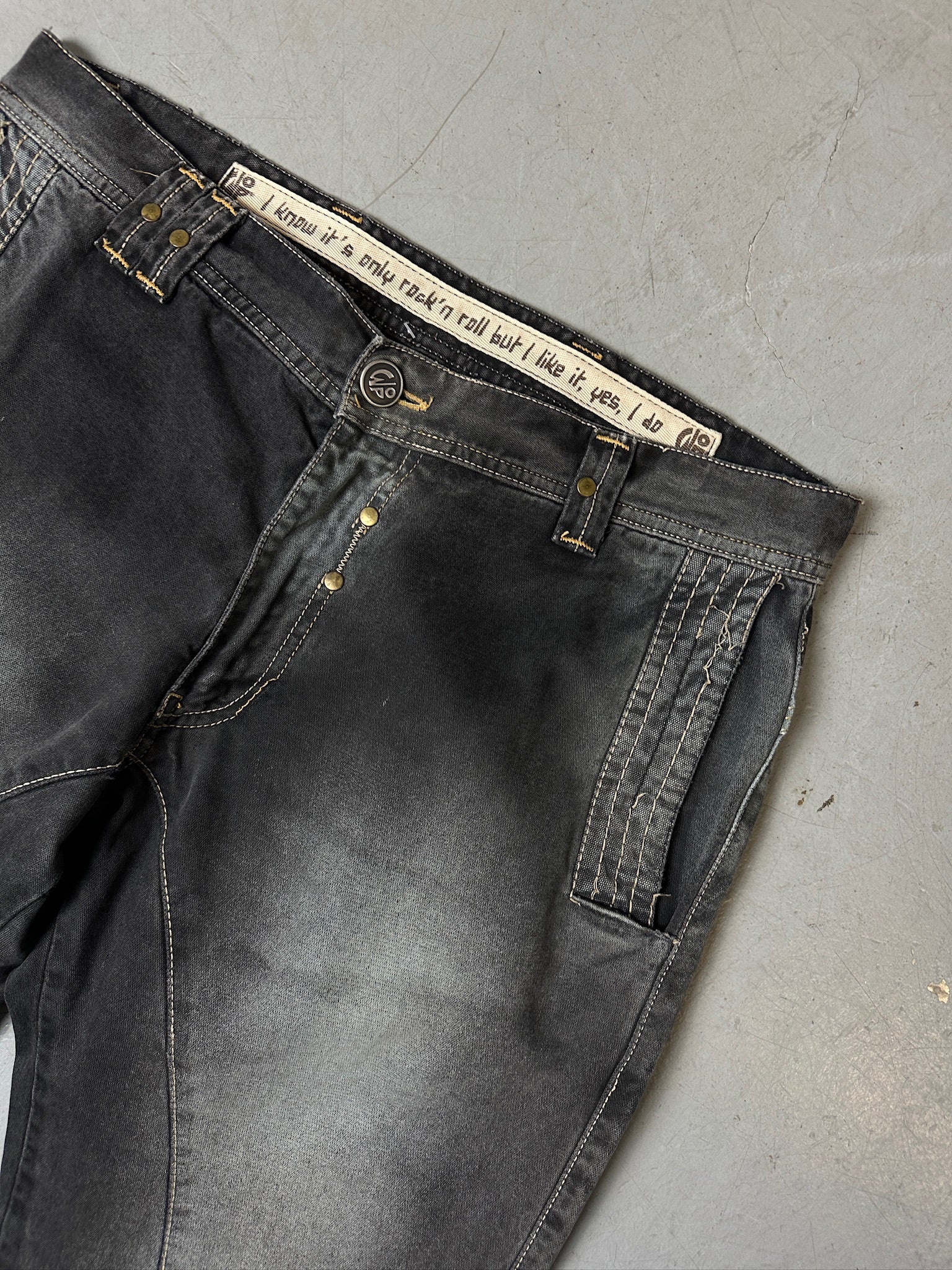 Vintage Black Washed Out Denim Jeans M/L
