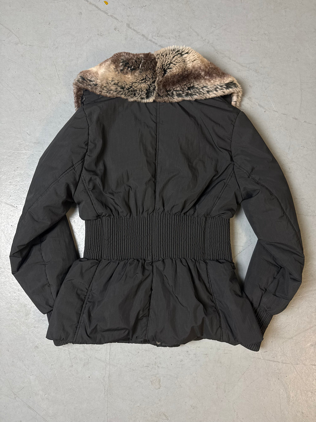 Vintage Missiko Black Winter Jacket with Faux Fur Collar M