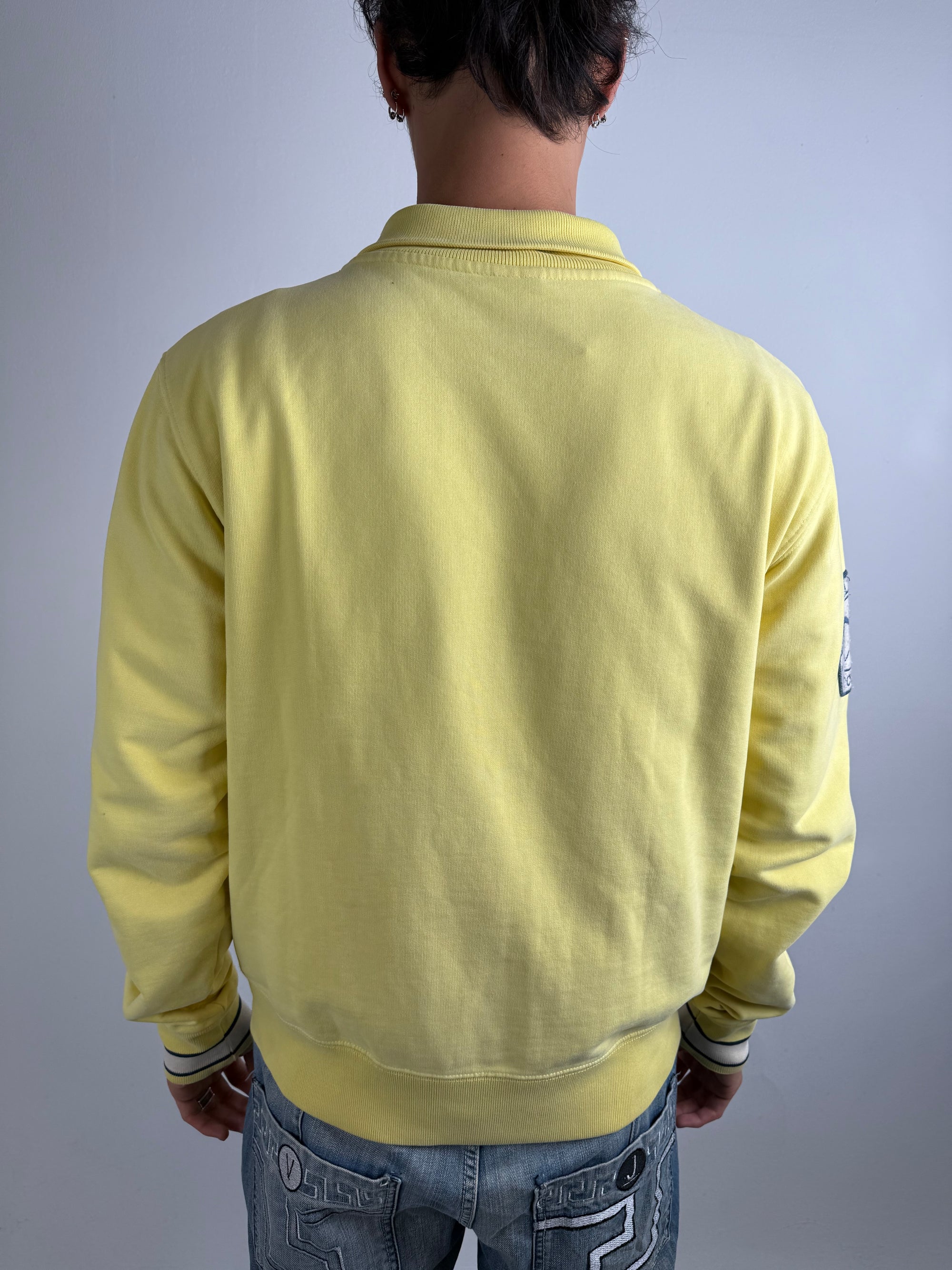 Vintage Baci&Abbracci Yellow Zip Up Sweater L