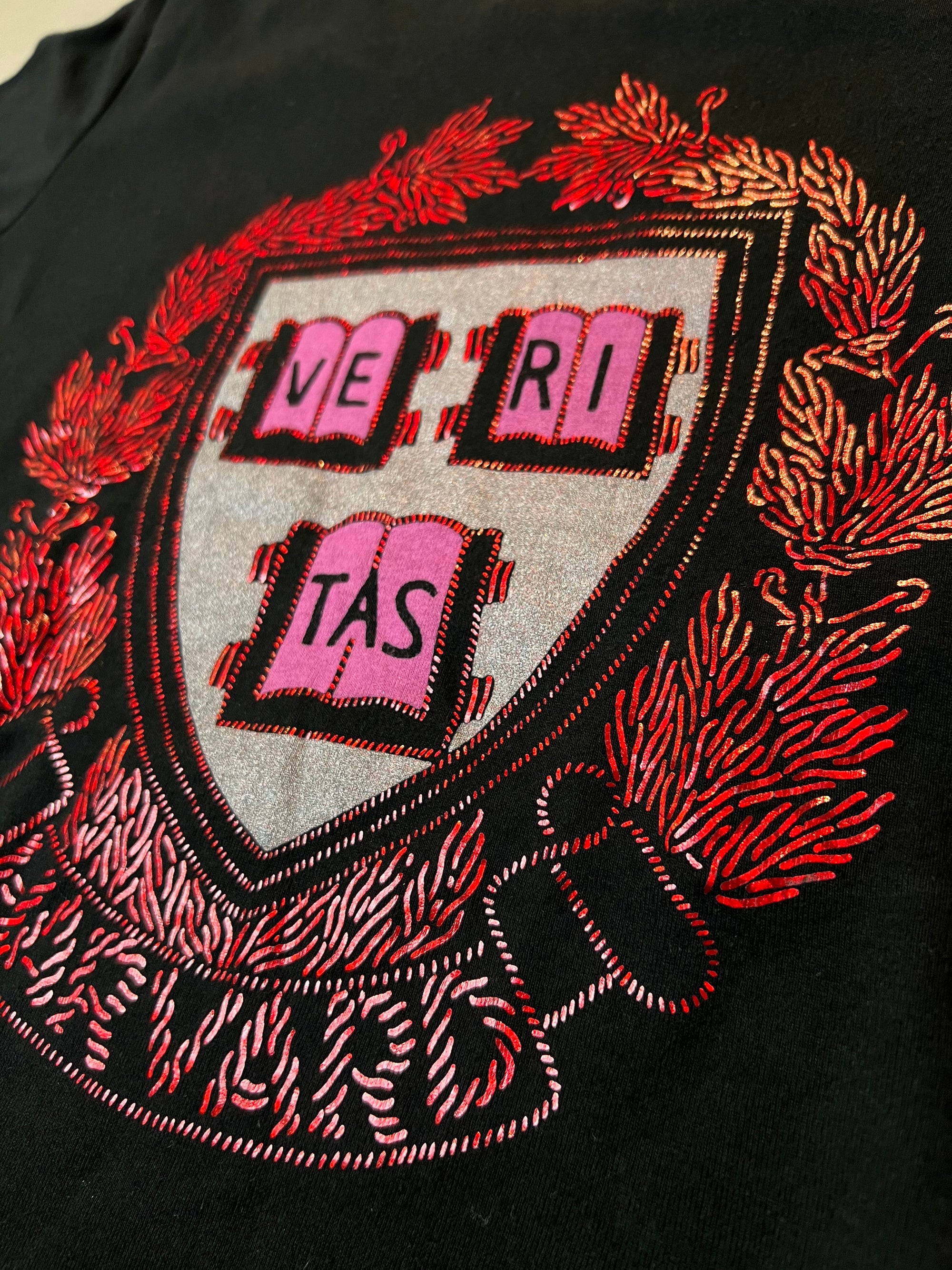 Vintage Black & Pink Custo Barcelona Graphic Tee S