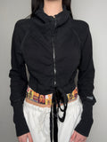 Vintage Danza Black Cropped Zip Up Jacket S/M