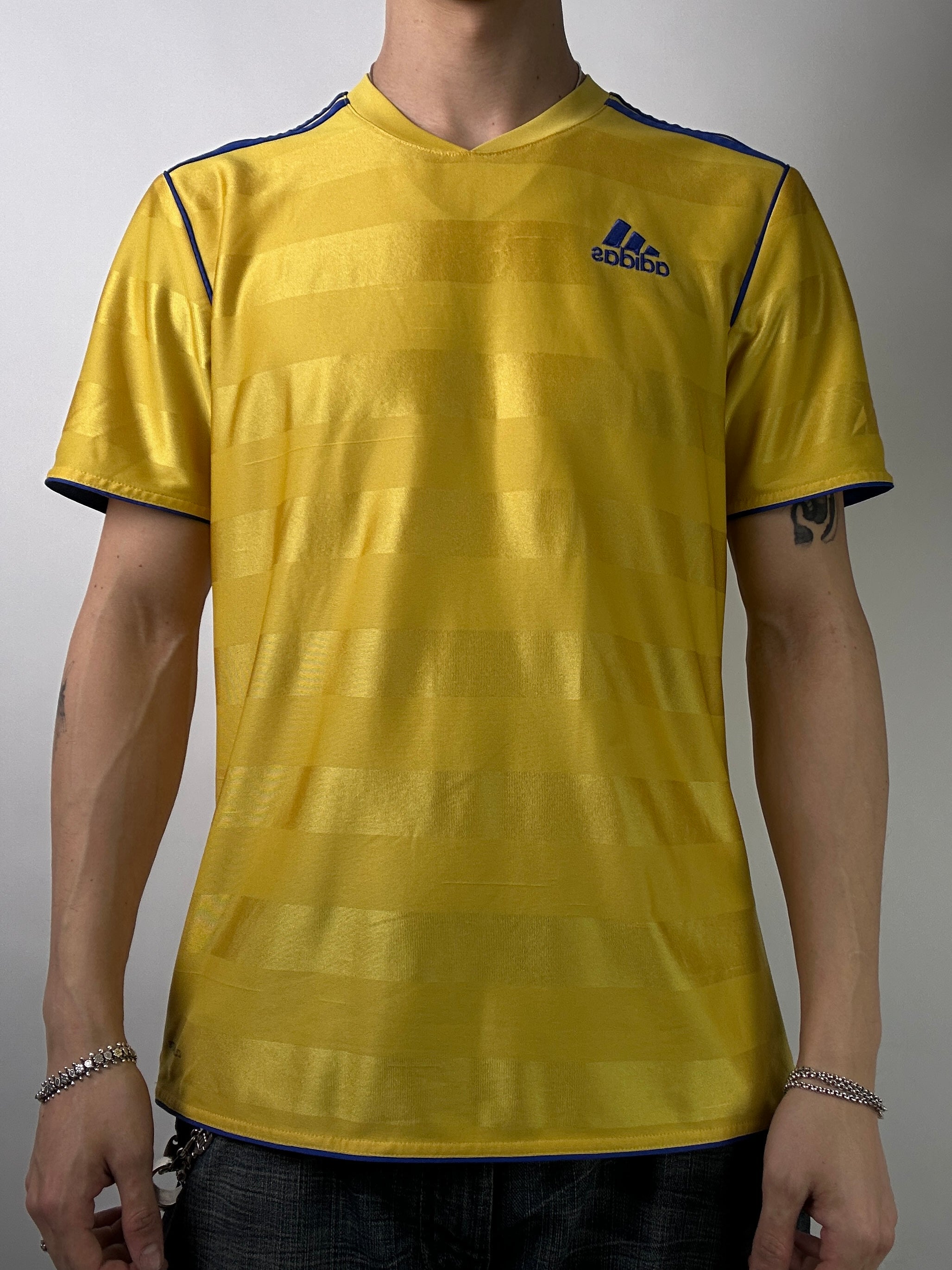 Vintage Adidas Yellow Sport T-Shirt M