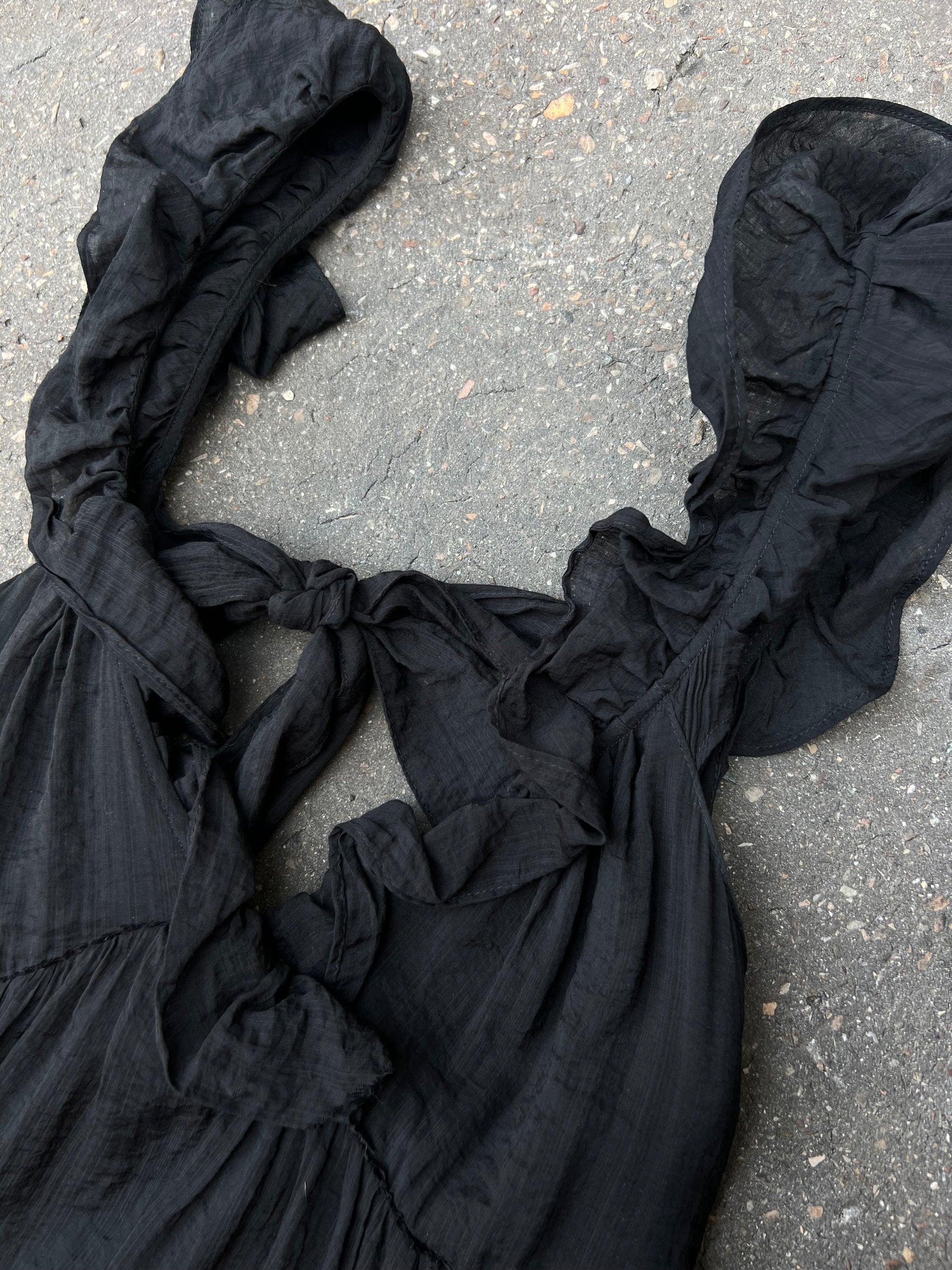 Vintage Black Maxi Dress M