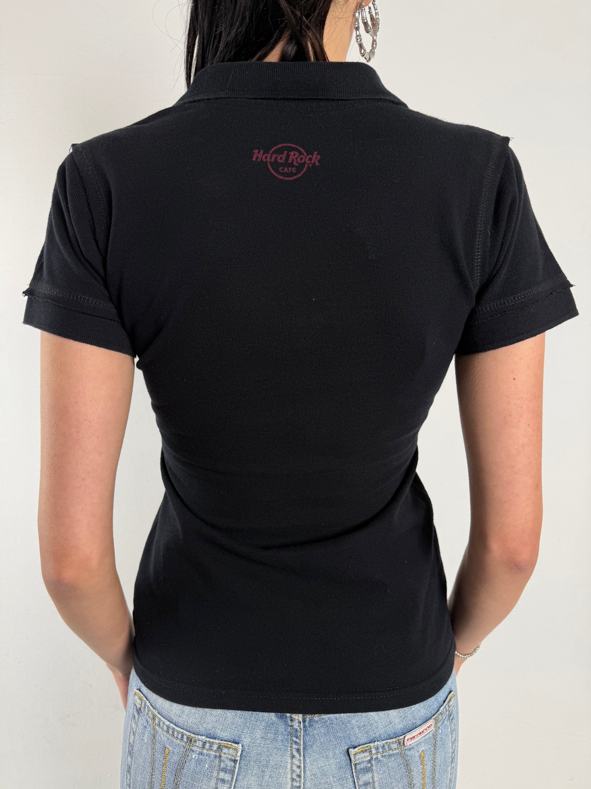 Vintage Hard Rock Café „Live Love Rock“ Printed Polo S