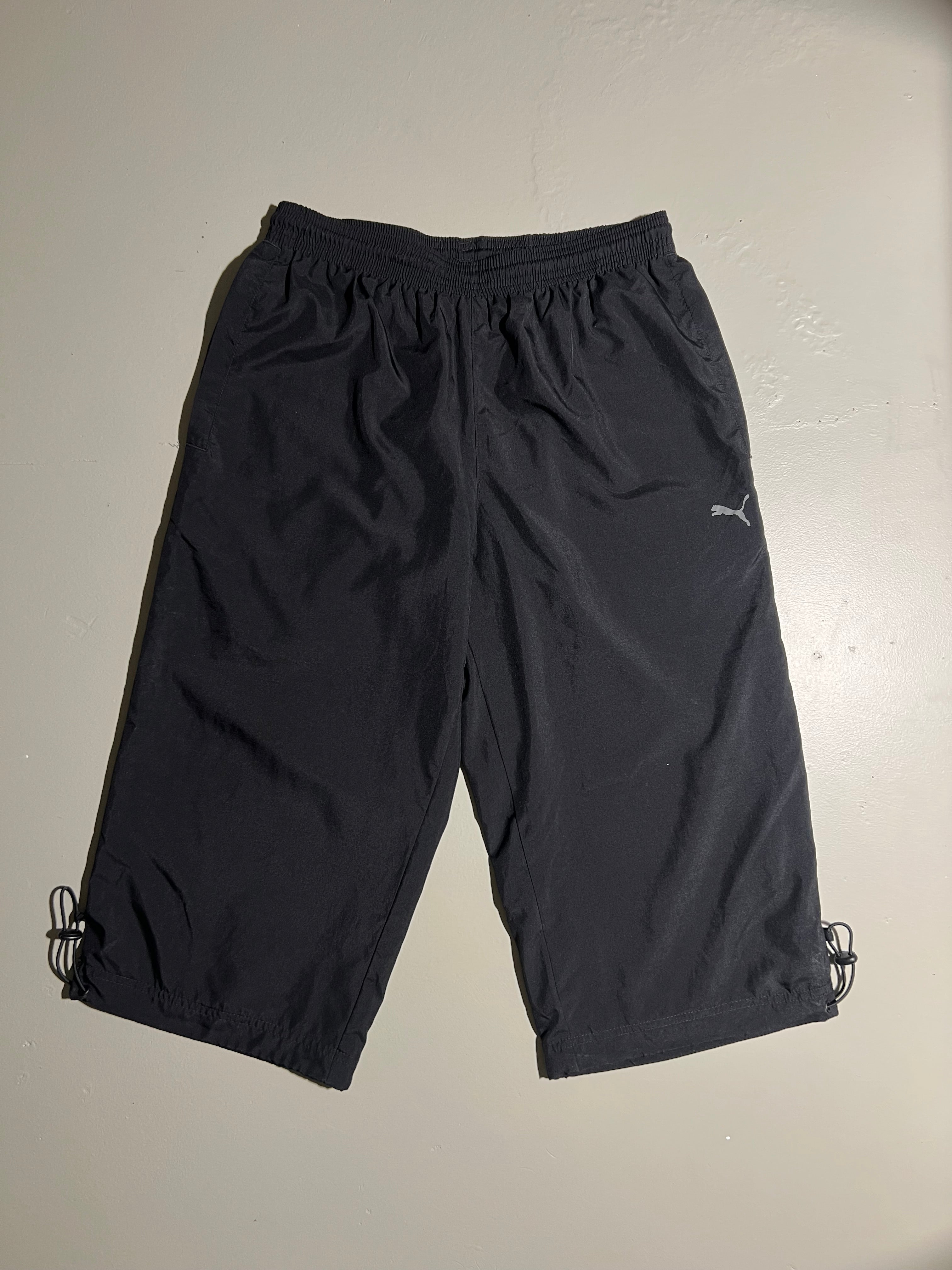 Vintage Black Puma Capri Trackpants S/M