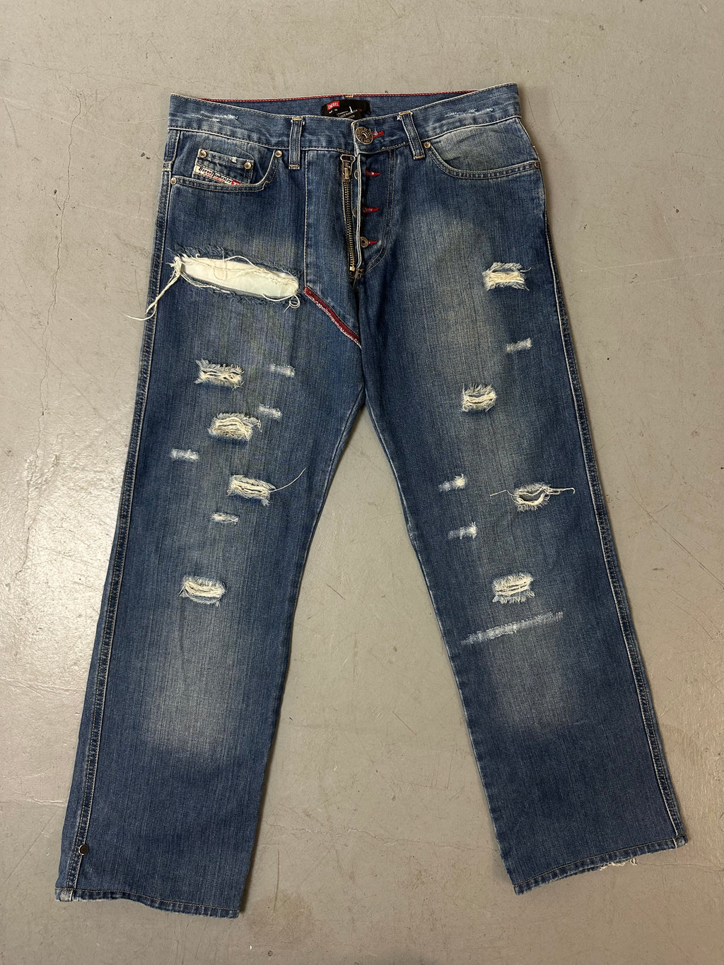 Vintage diesel denim mit baggy fit und ripped Optik 