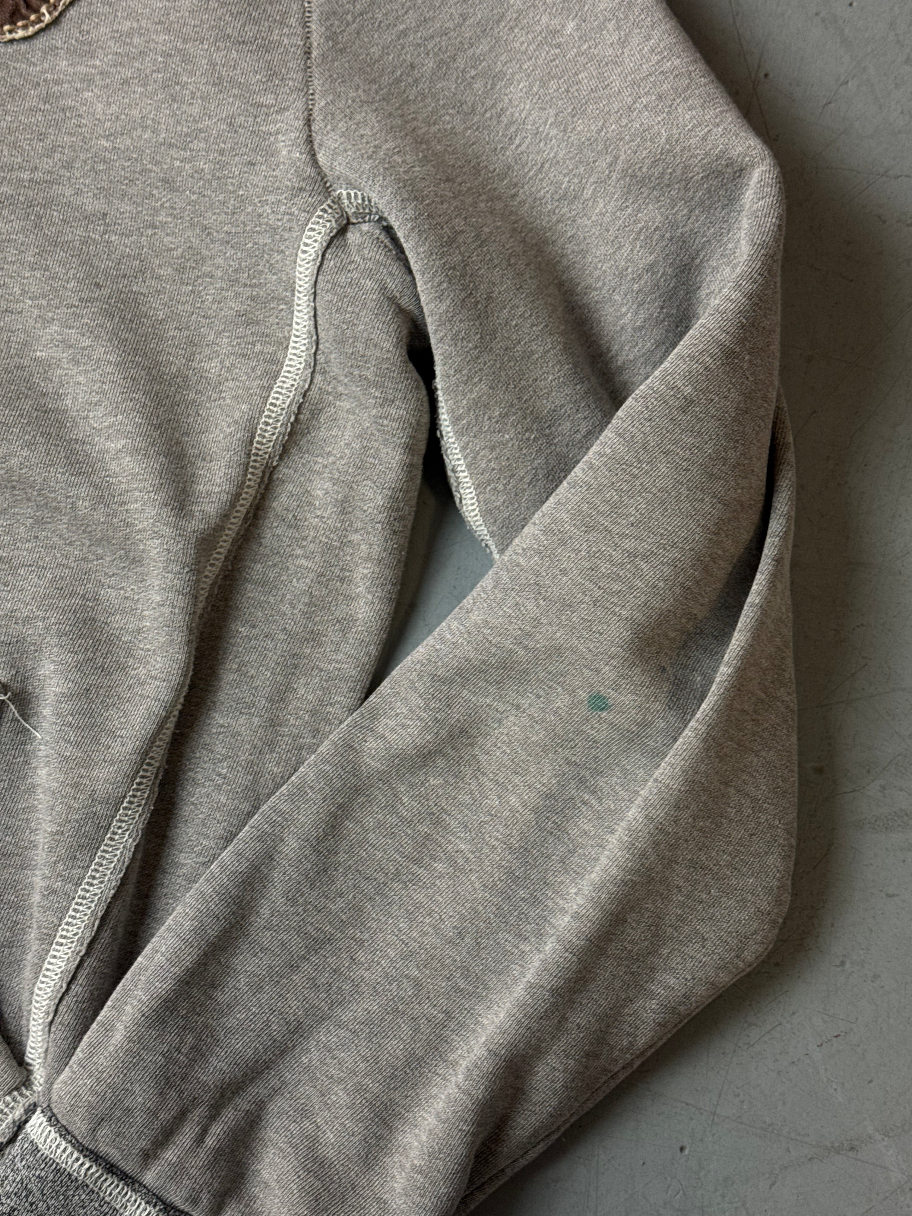 Vintage True Religion Grey Zip Up Hoodie M
