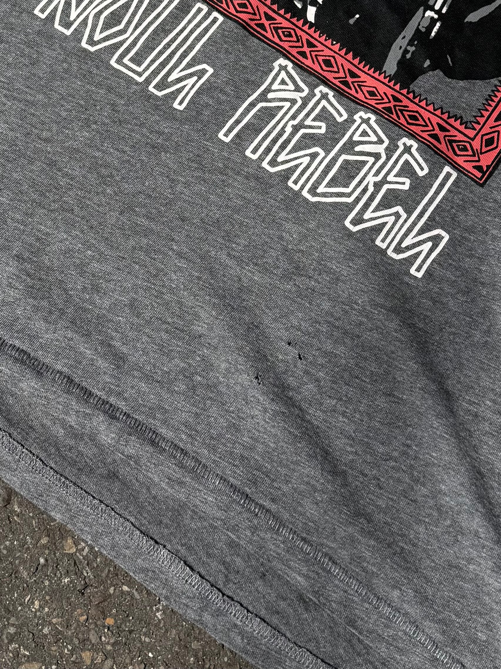 Graues Bob Marley tshirt mit Print auf der Vorderseite