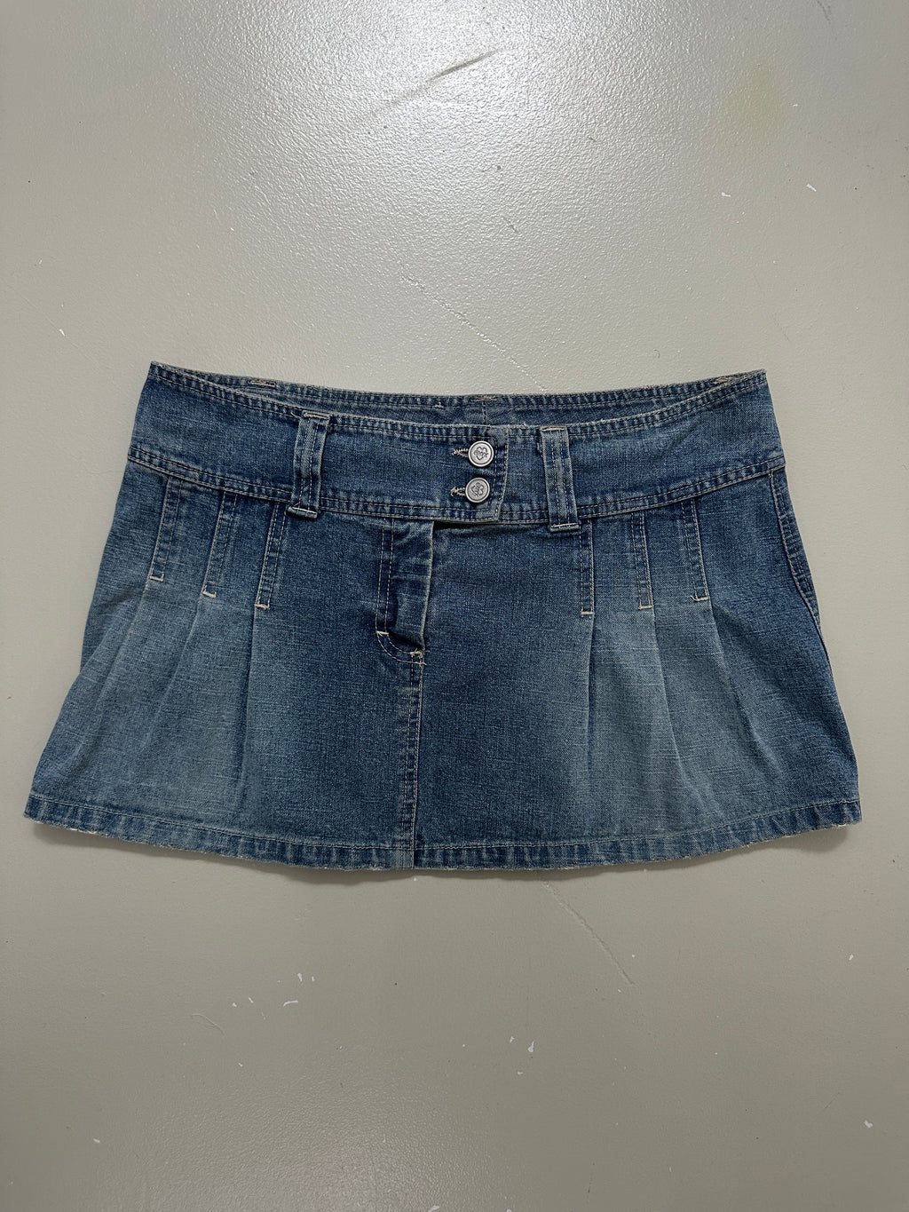 Vintage Onyx Light Blue Denim Mini Skirt M