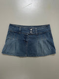 Vintage Onyx Light Blue Denim Mini Skirt M