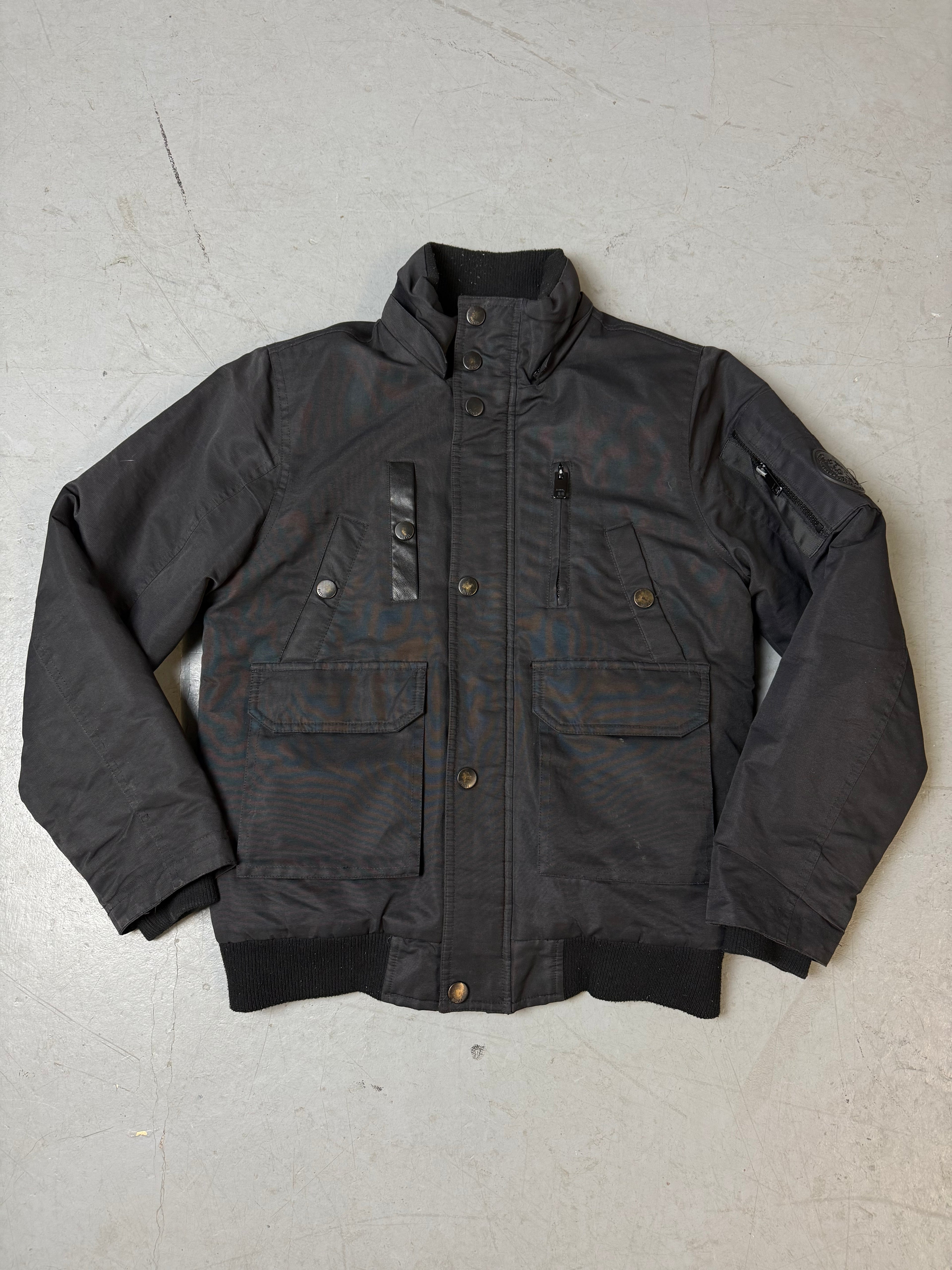 Vintage Diesel Black Puffer Jacket S/M