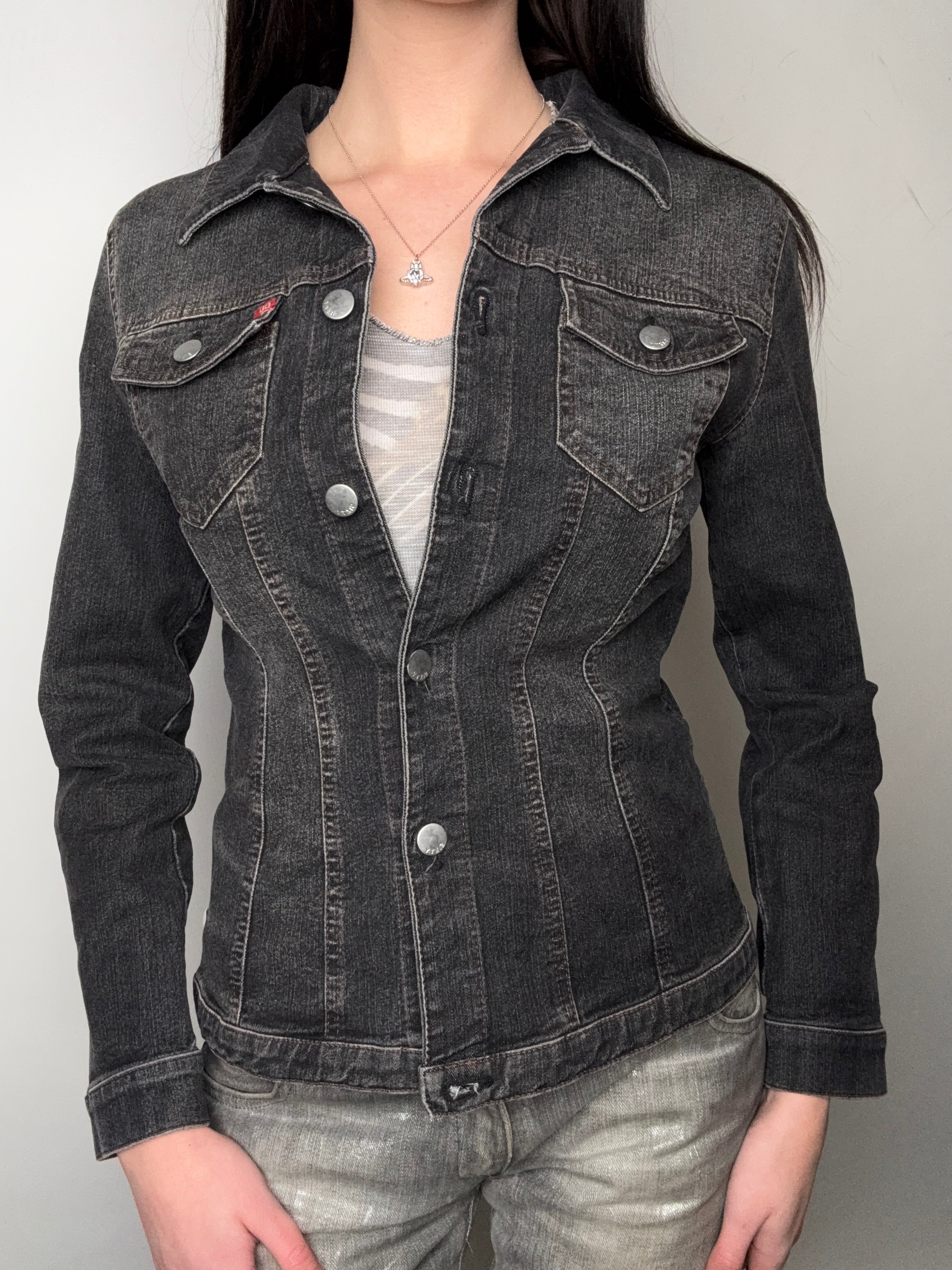 Vintage Miss Sixty Black Denim Jacket M