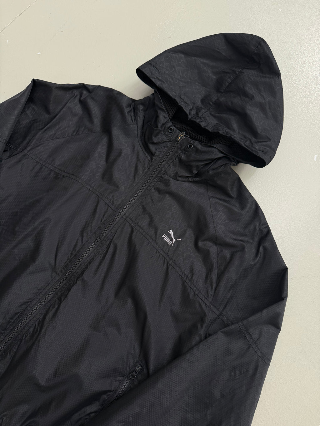 Vintage Puma Black Rainjacket Jacket S