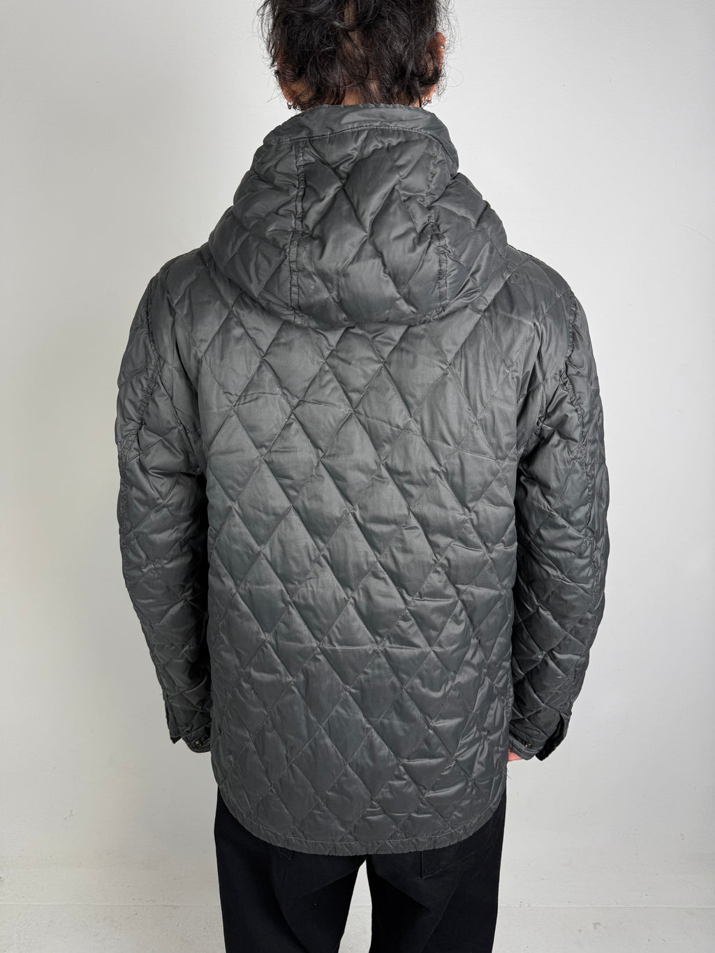 Vintage C.P. Company Grey Down Jacket with Hood L