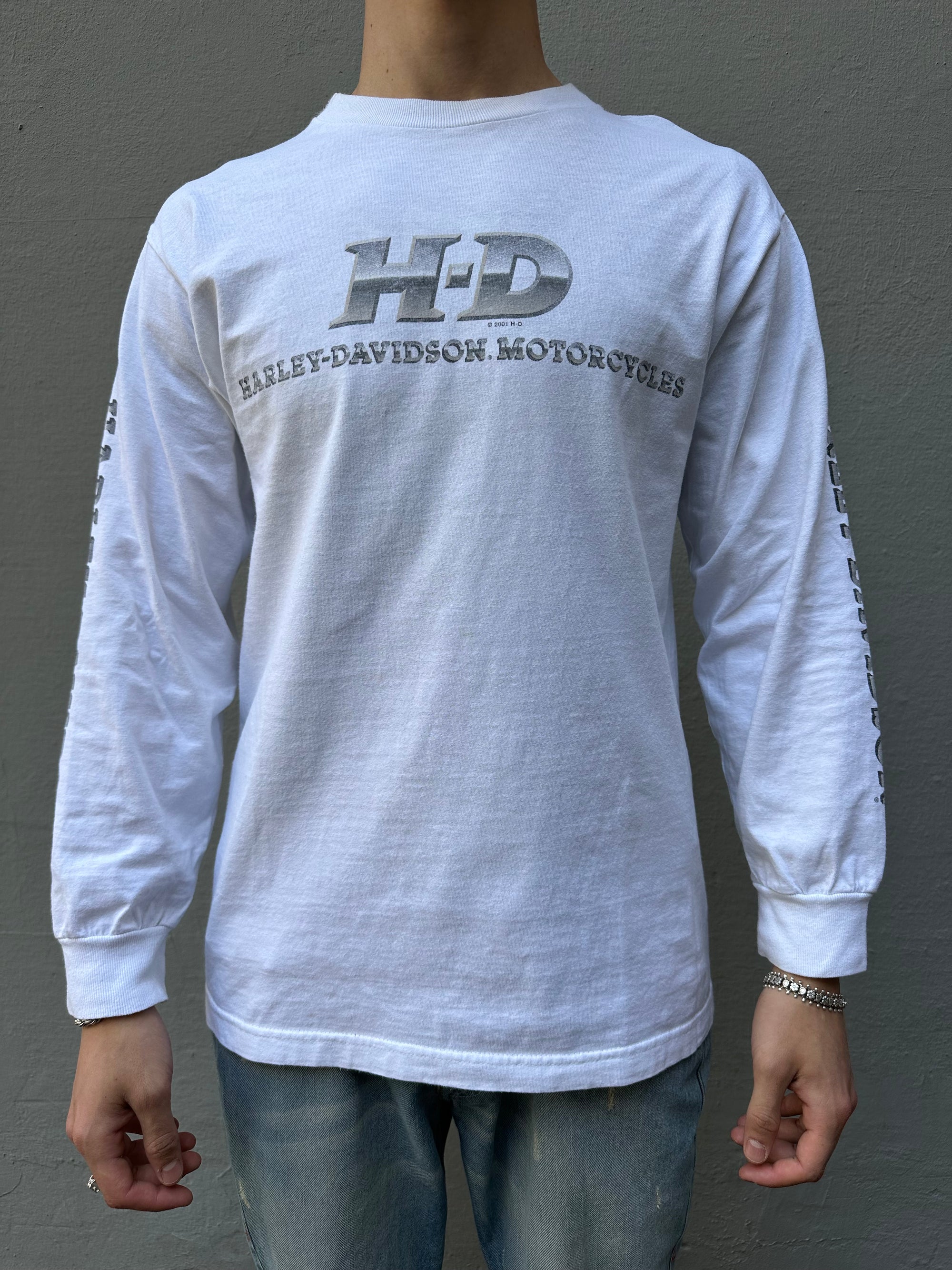 Vintage Harley Davidson White Longsleeve M