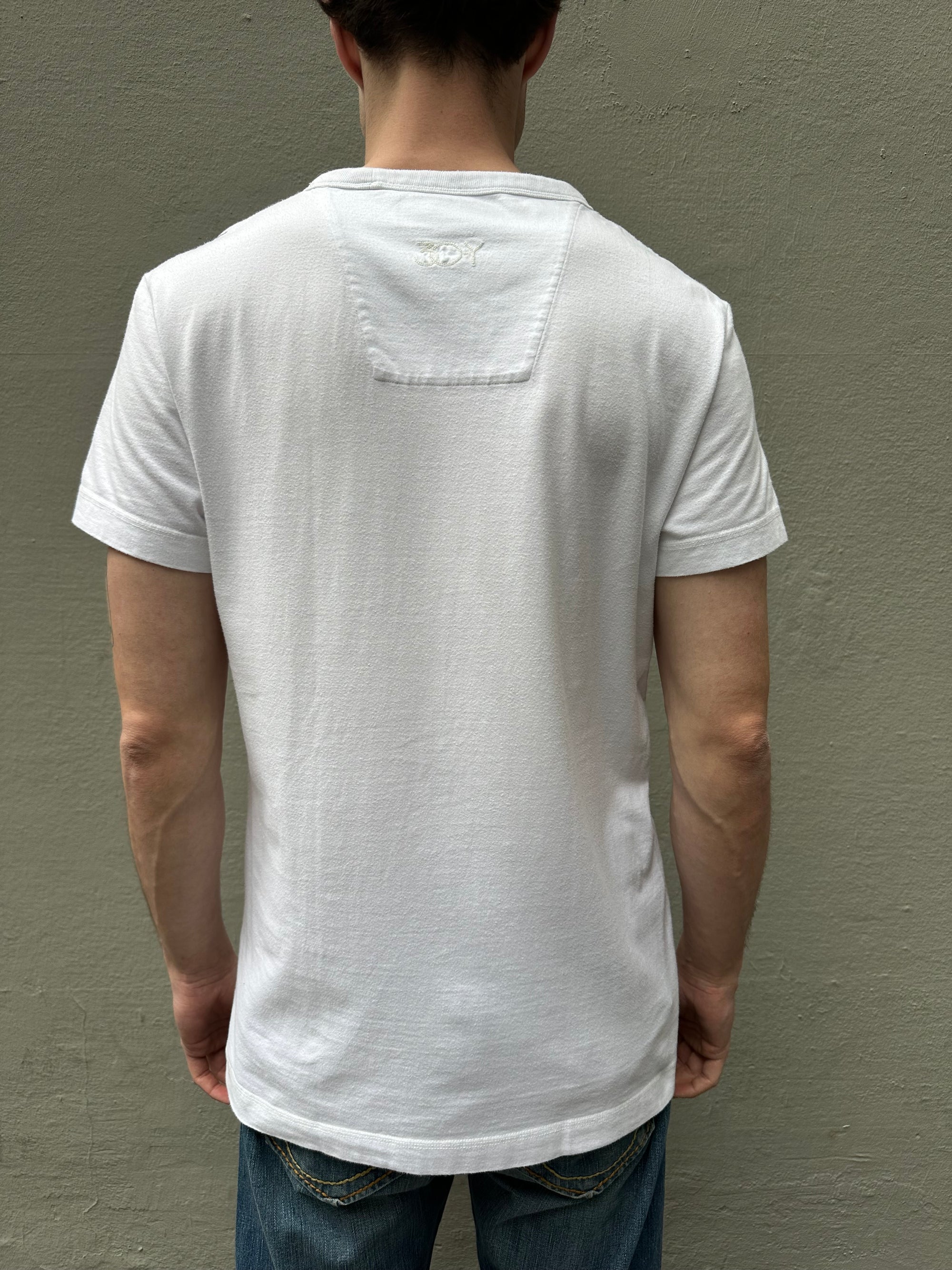 Vintage White Printed G-Star Tee M/L