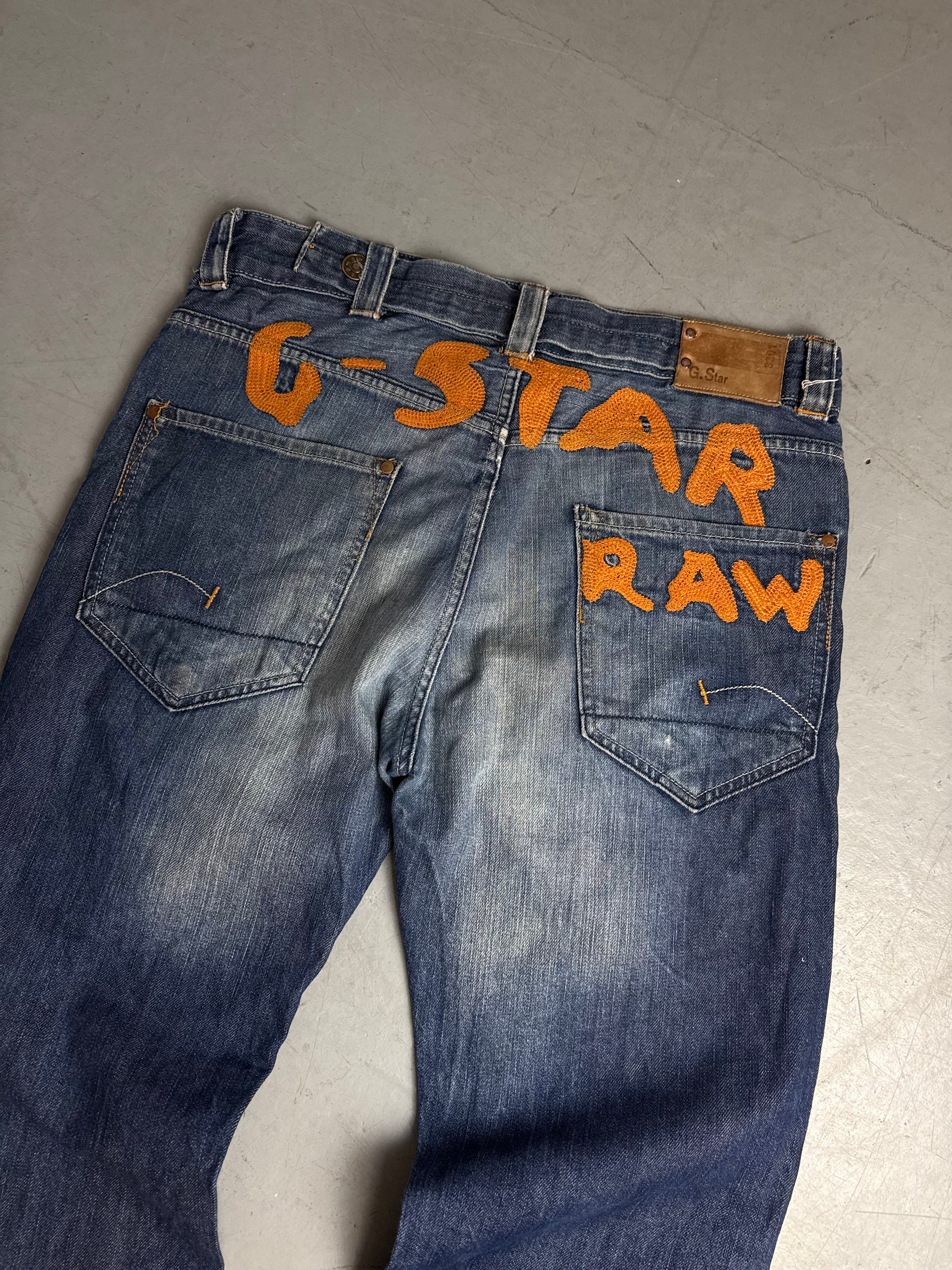 Vintage G-Star Low Loose Denim with Back Stitching L