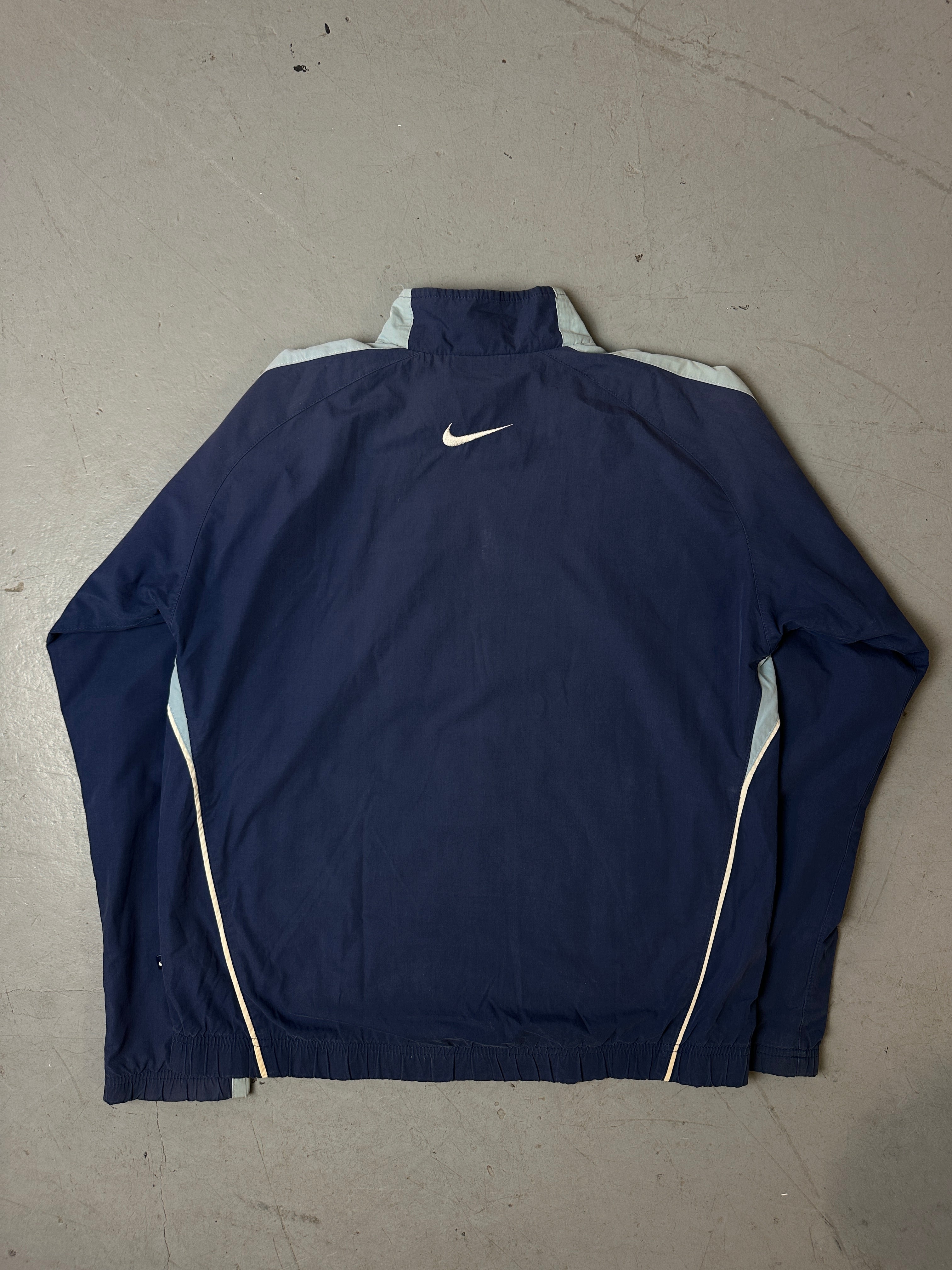 Produktbild von Vintage Dark/Baby Blue Nike Track Jacket M/L von hinten