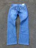 Y2K Laguna Beach „Huntington Beach“ Grey Blue Mid Waist Denim  für Damen. Y2K 2000s Fashion