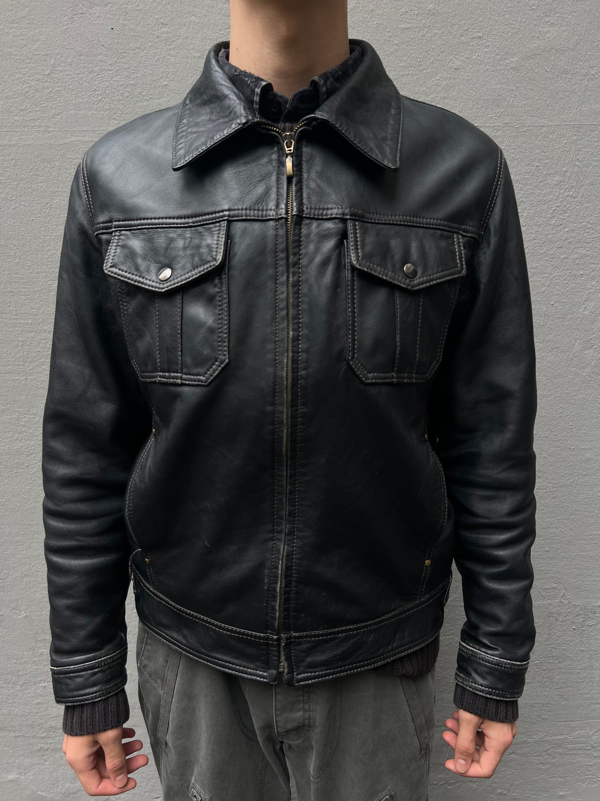 Vintage Australian Leather Bomber Jacket L/XL