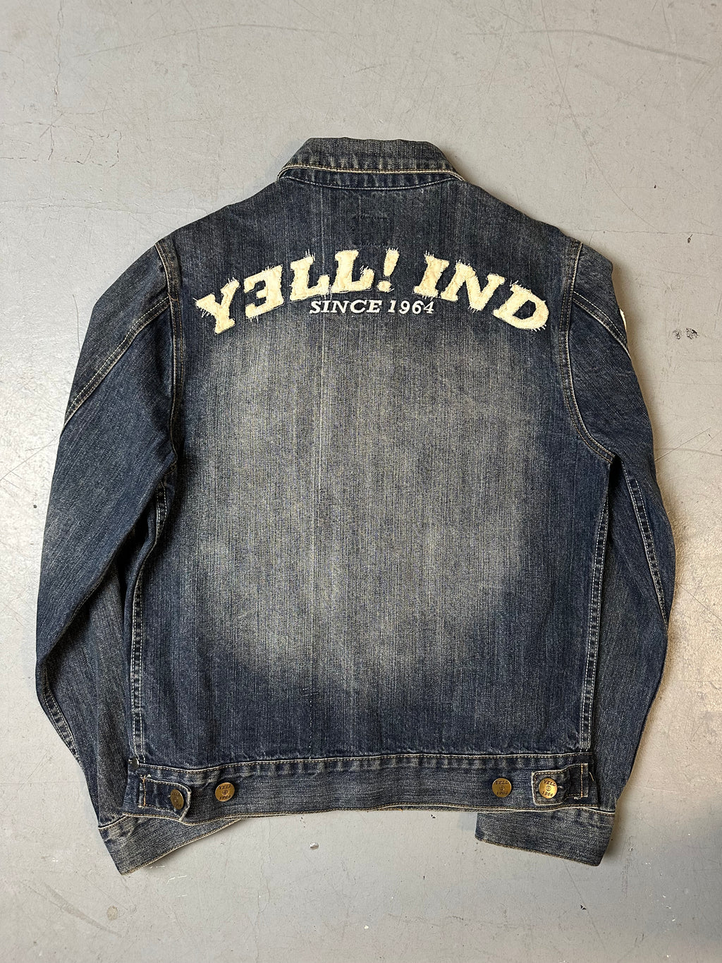 Vintage Yell! Jeans Jacket with Backprint L