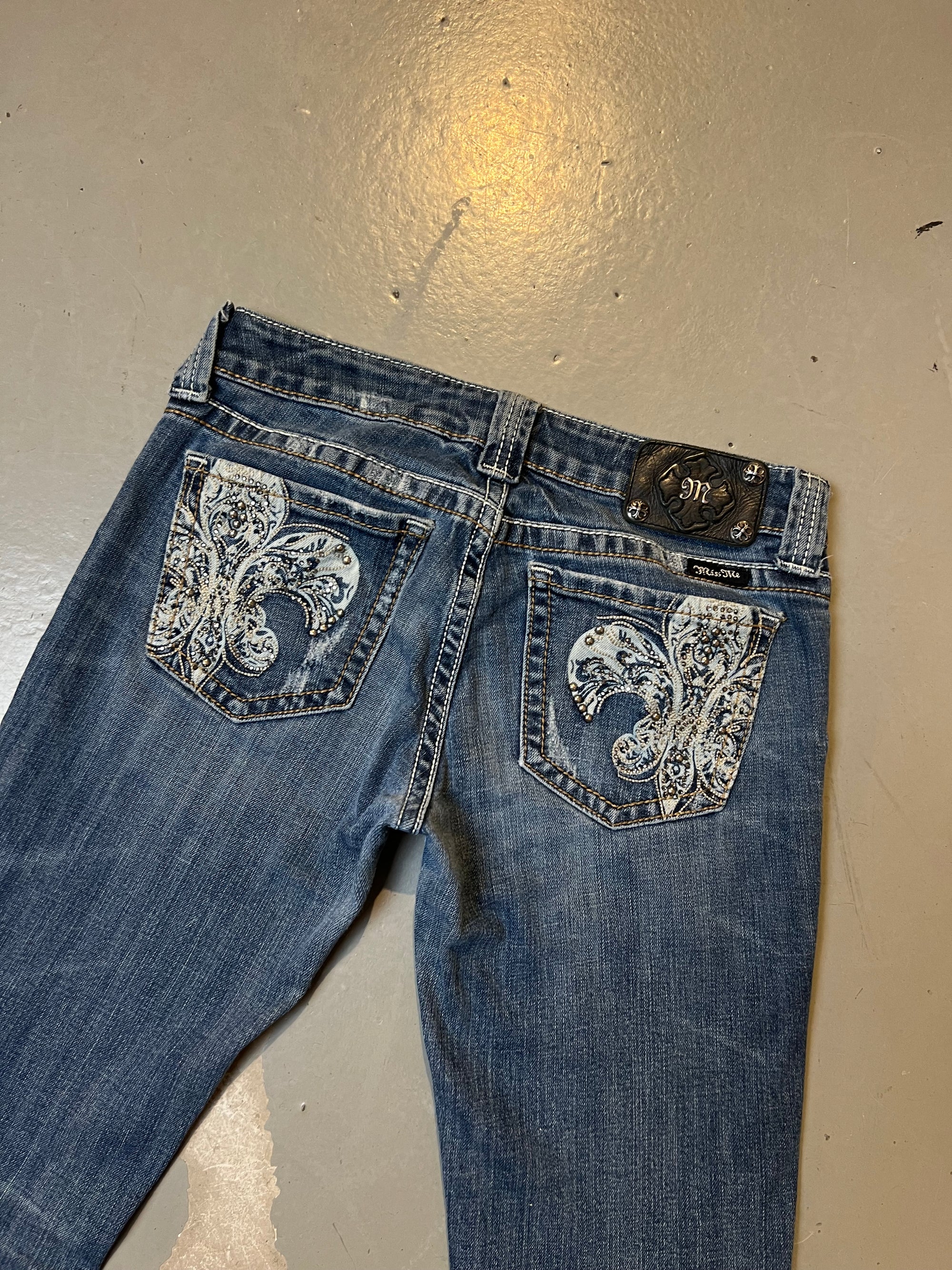Vintage Miss Me Boot Cut Blue Washed Denim S