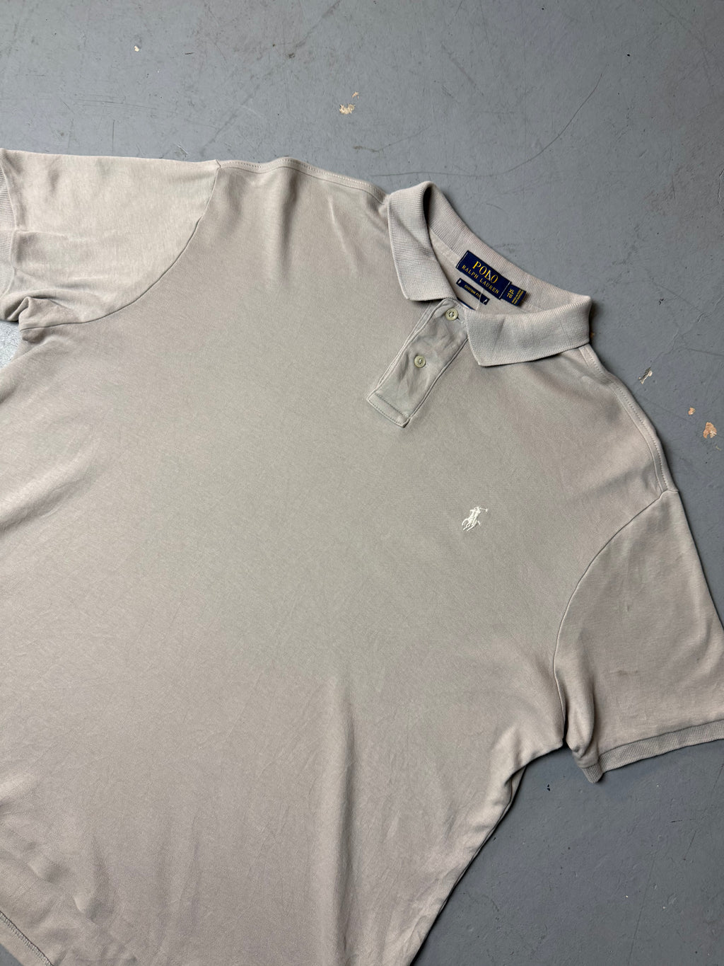 Detailbild von Vintage Polo Ralph Lauren Light Grey Shirt von vorne