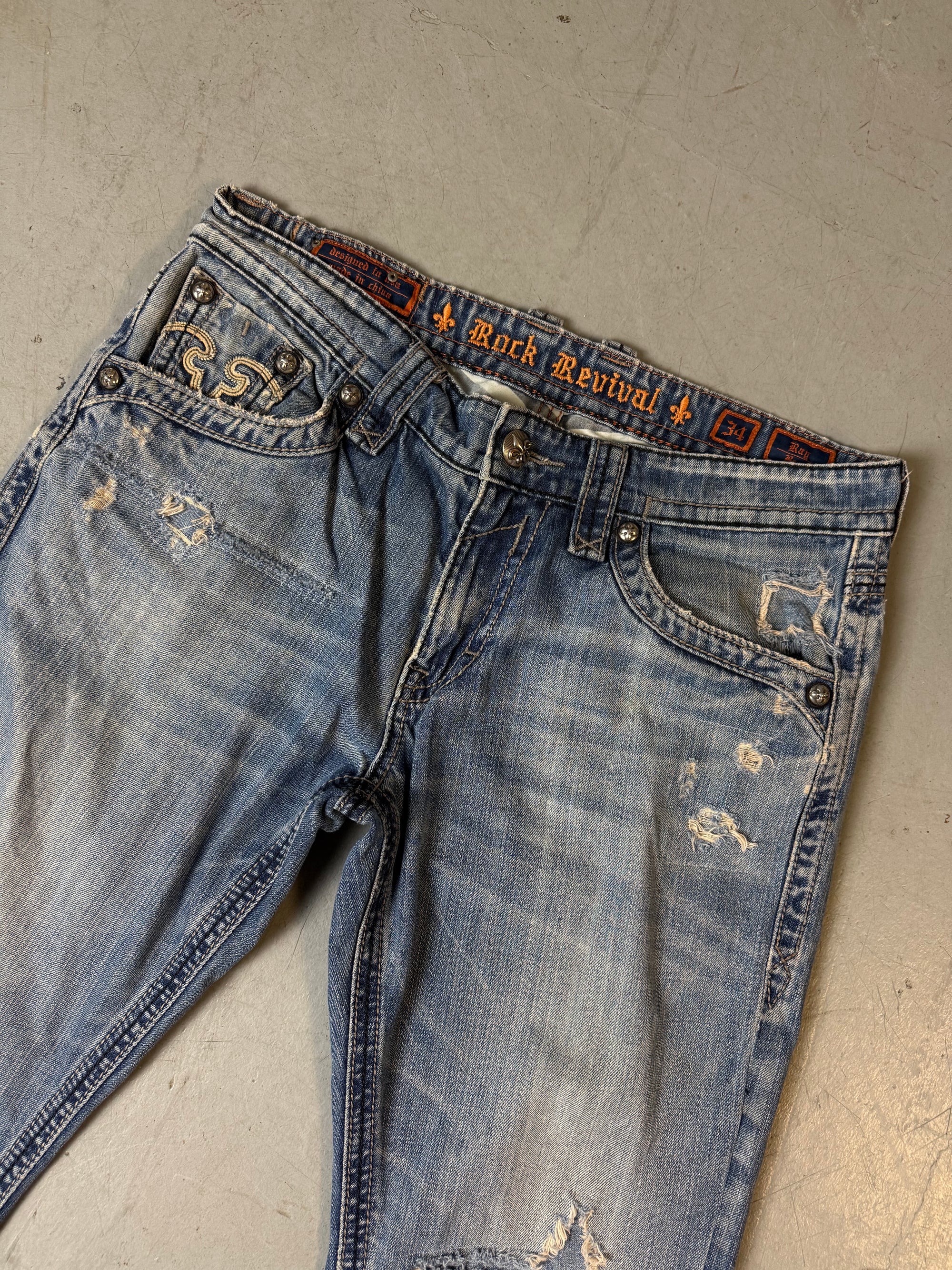 Vintage Rock Revival Y2K Bootcut Denim XL