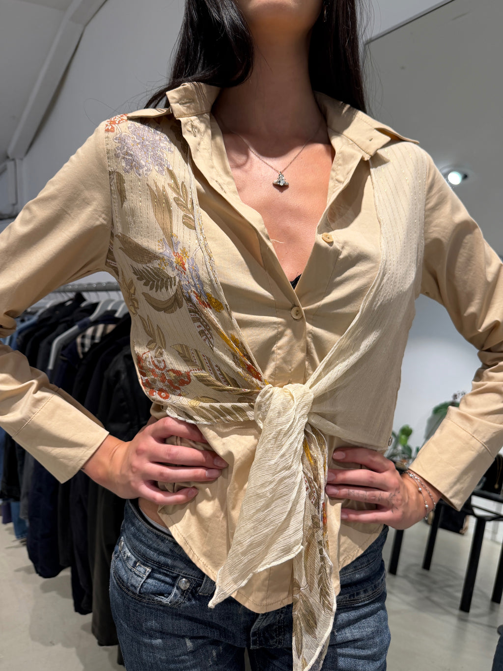 Vintage Beige Shirt (S)