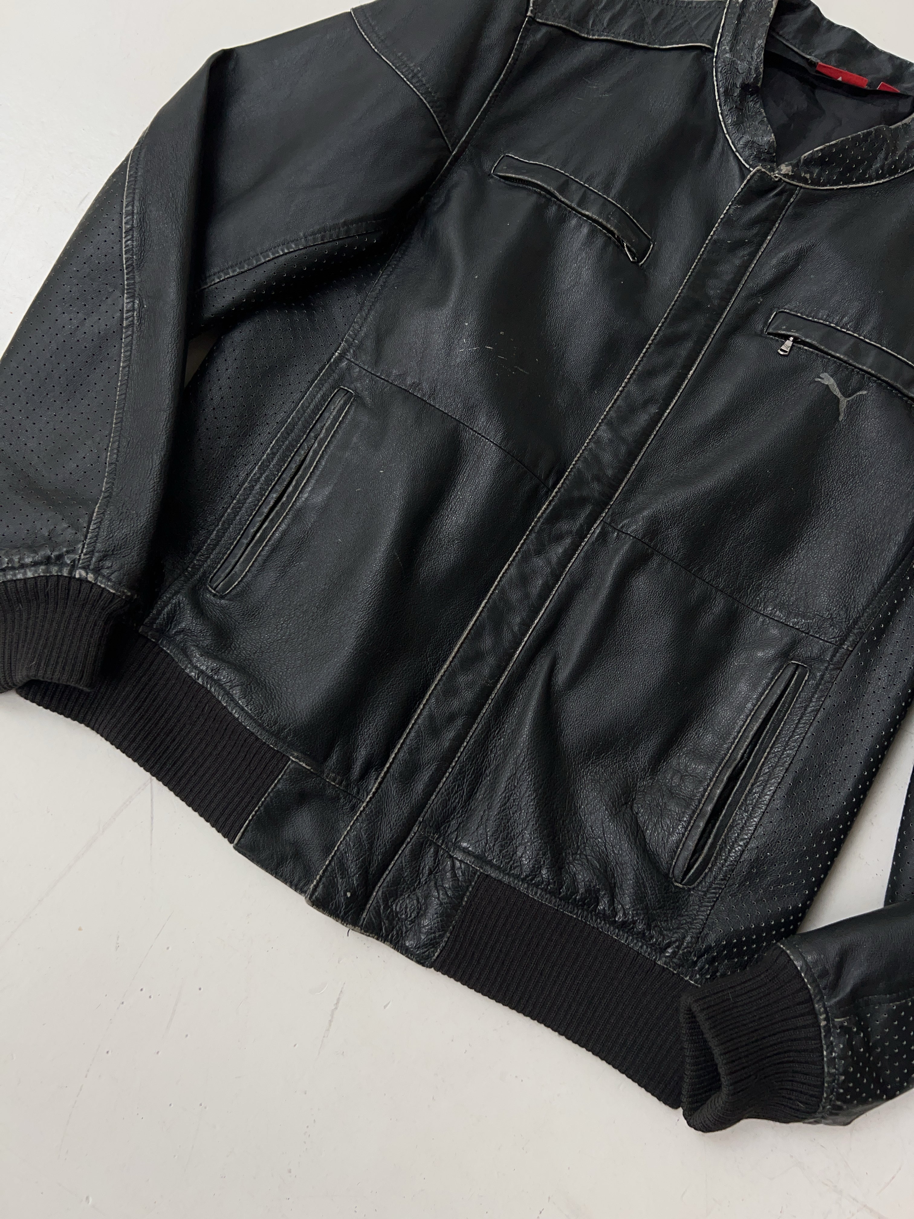Vintage Puma Leder Jacke (M)
