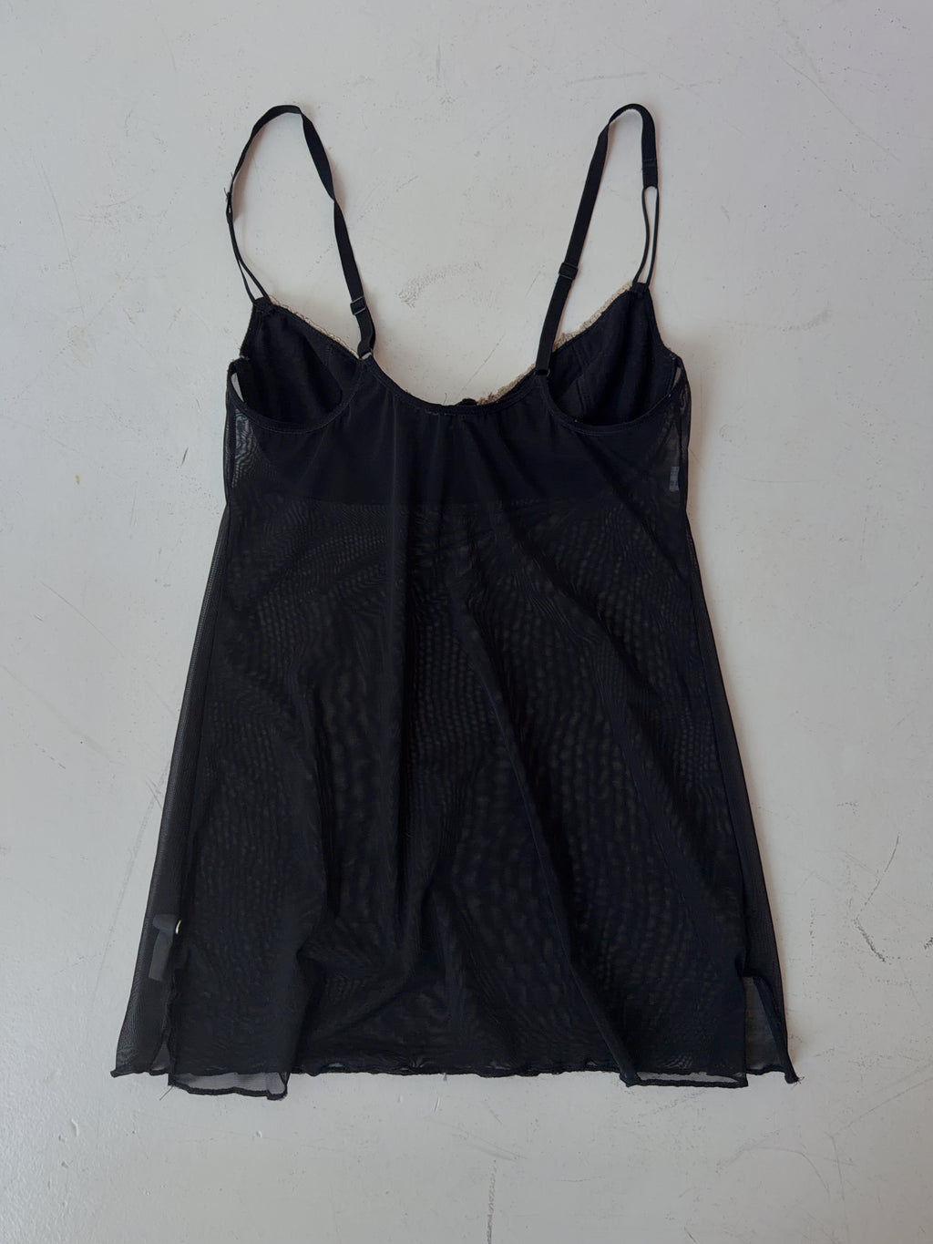 Vintage Black Mesh Top (M)