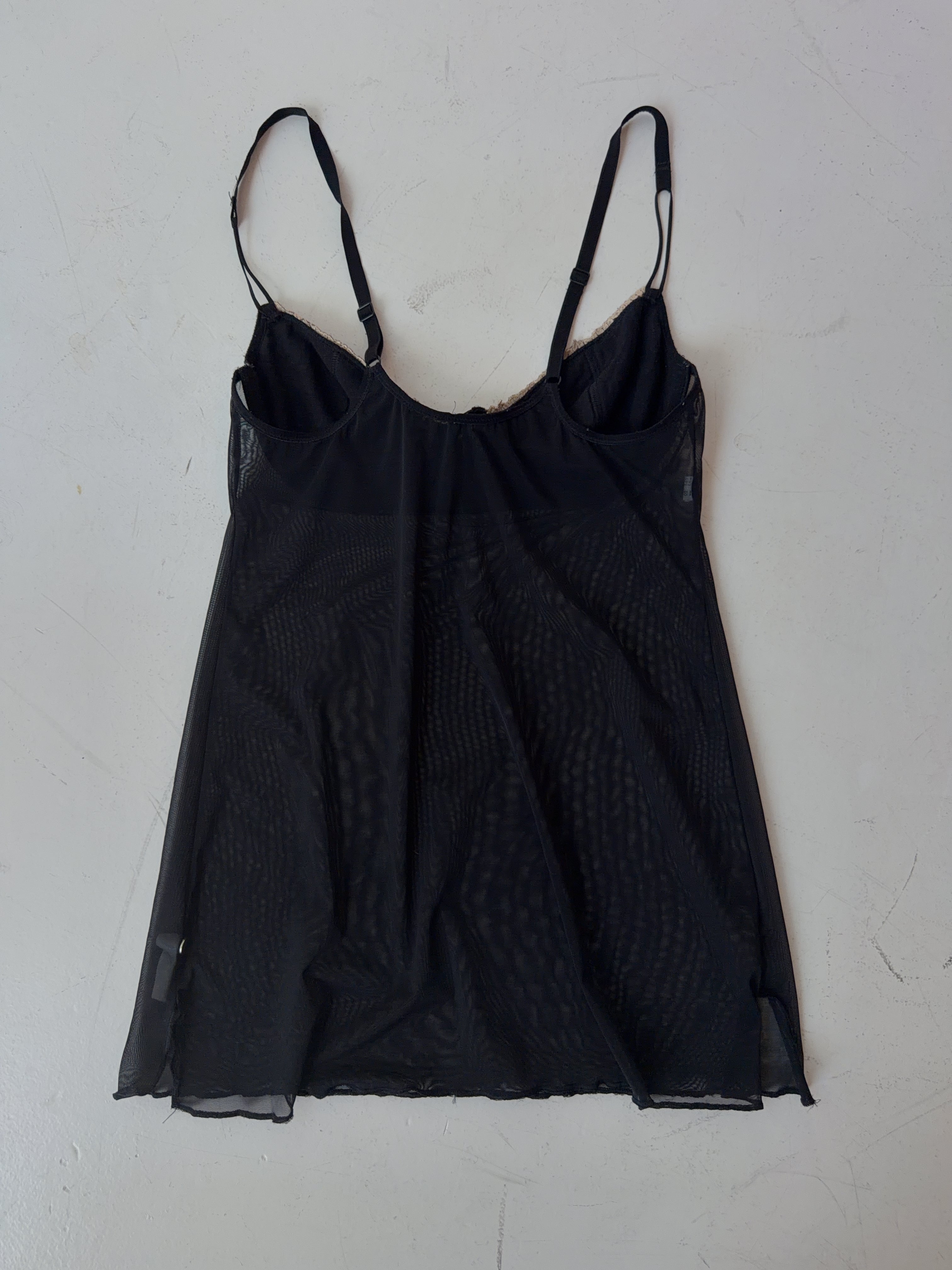 Vintage Black Mesh Top (M)